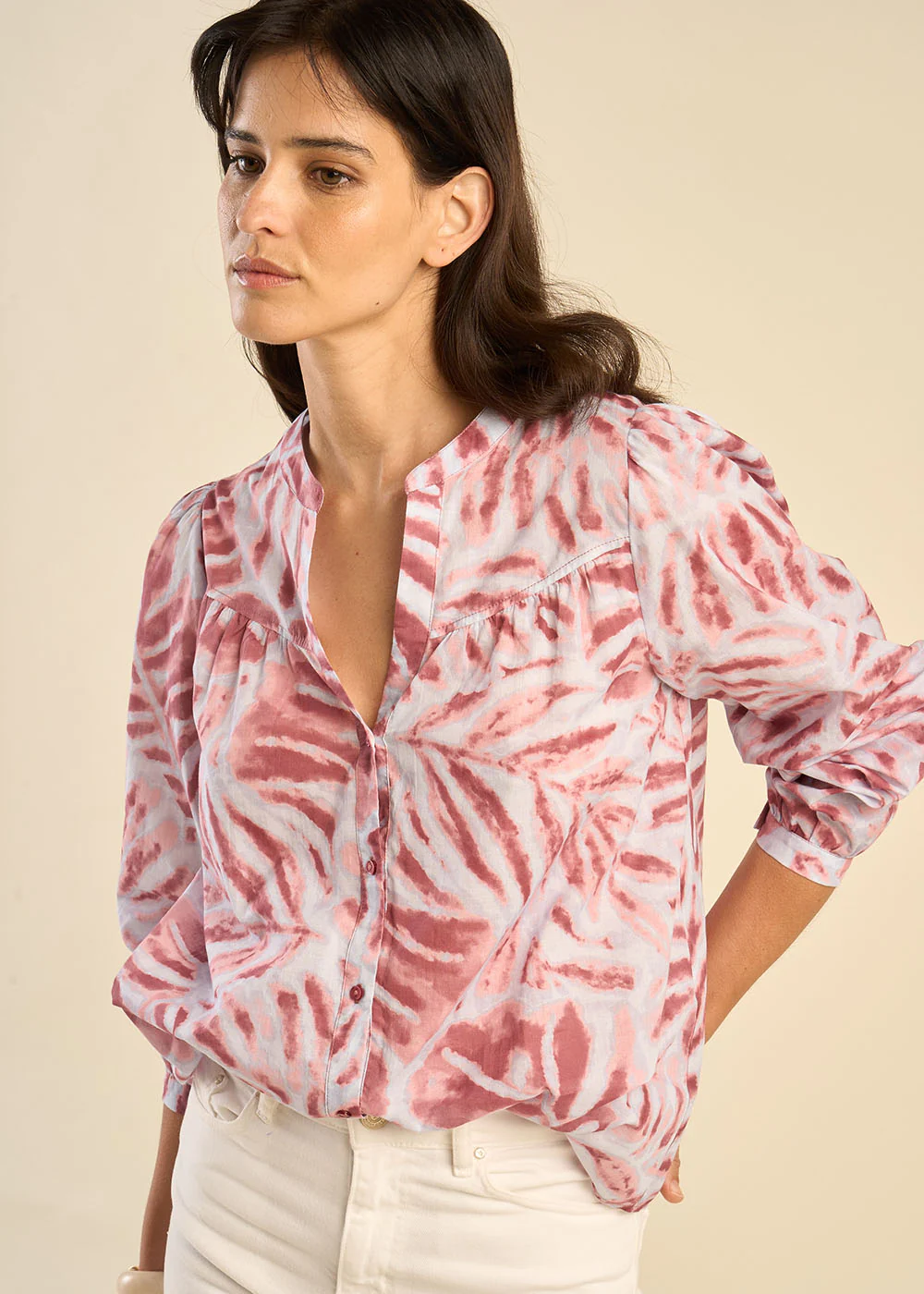 Chemise ample imprimé végétal - Image 5
