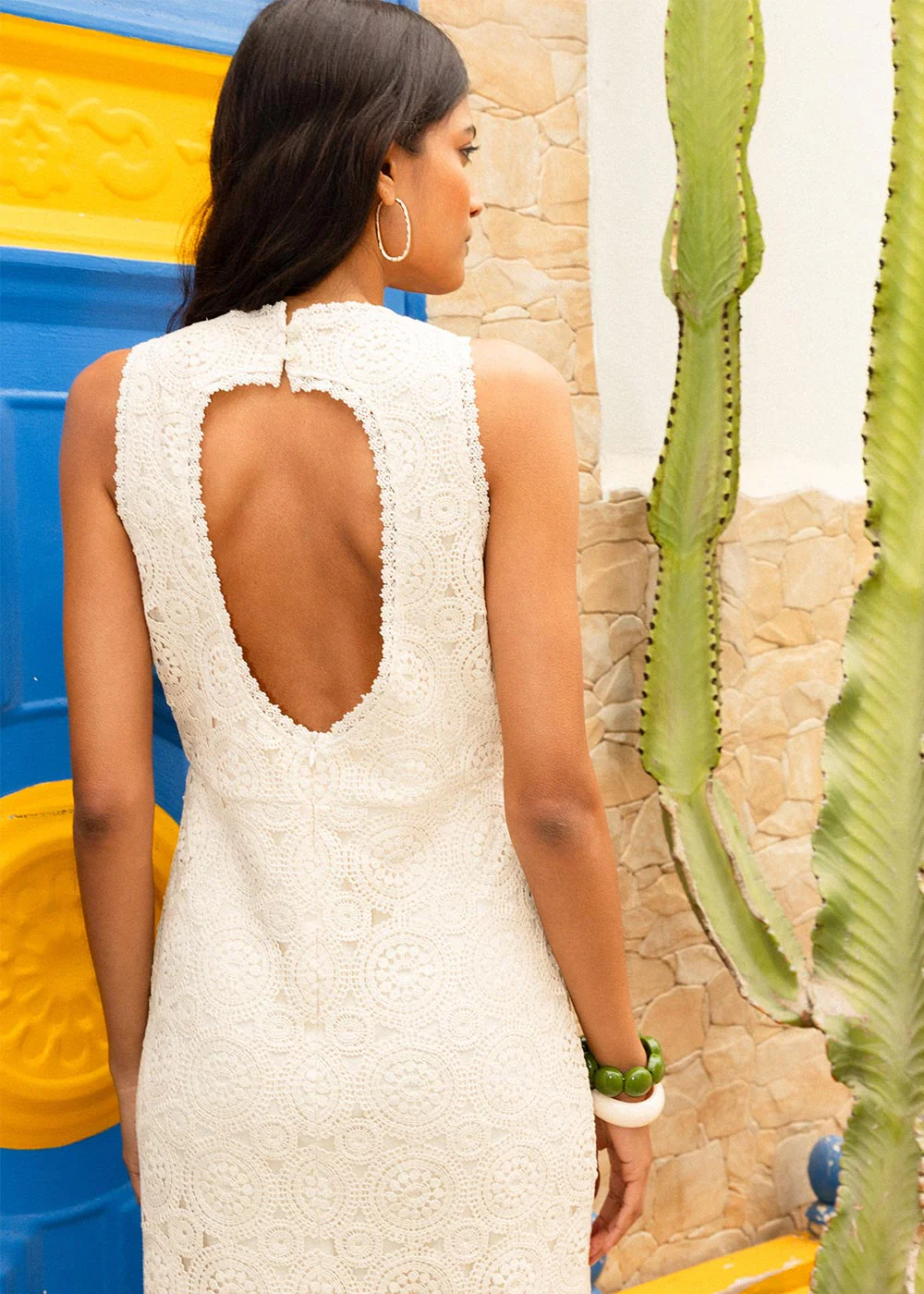 Robe en guipure dos nu - Image 6