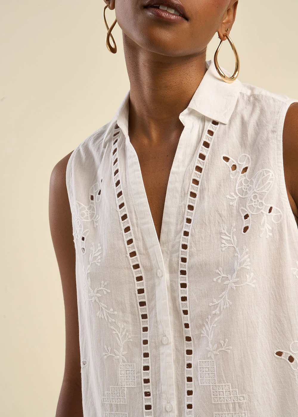 Chemise sans manches brodée - Image 6