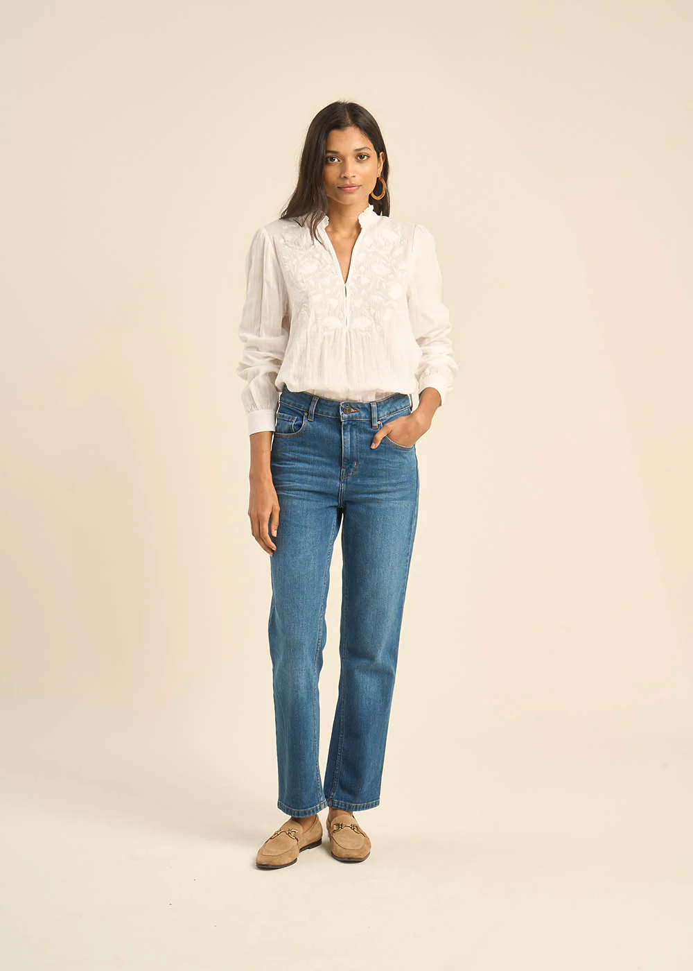 Jean taille haute cinq poches - Image 5