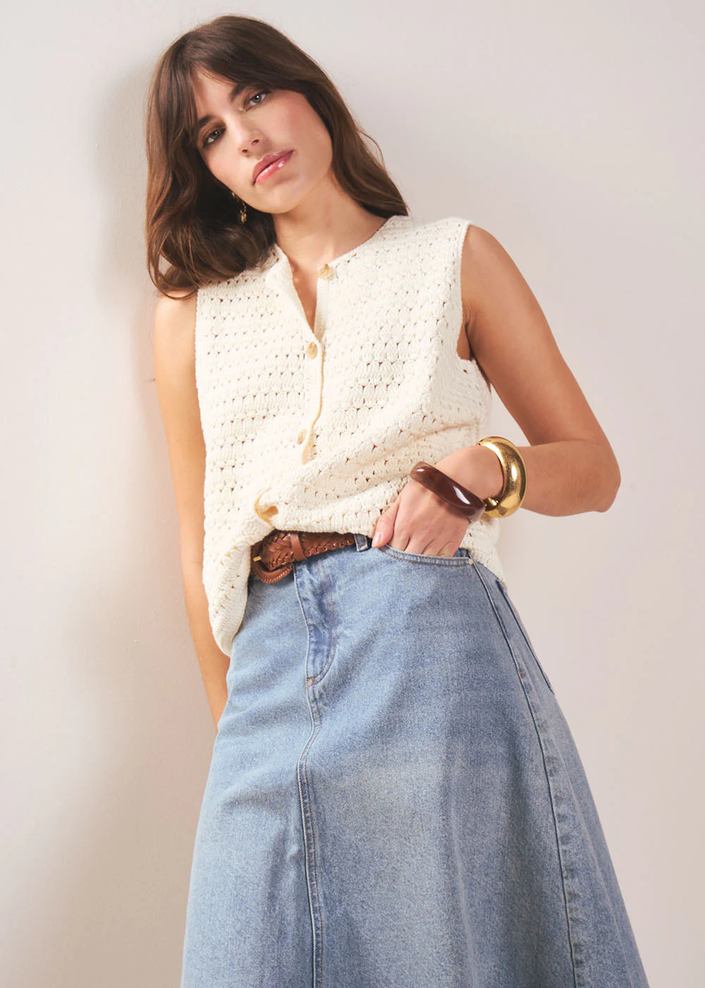 Gilet sans manches en coton - Image 2