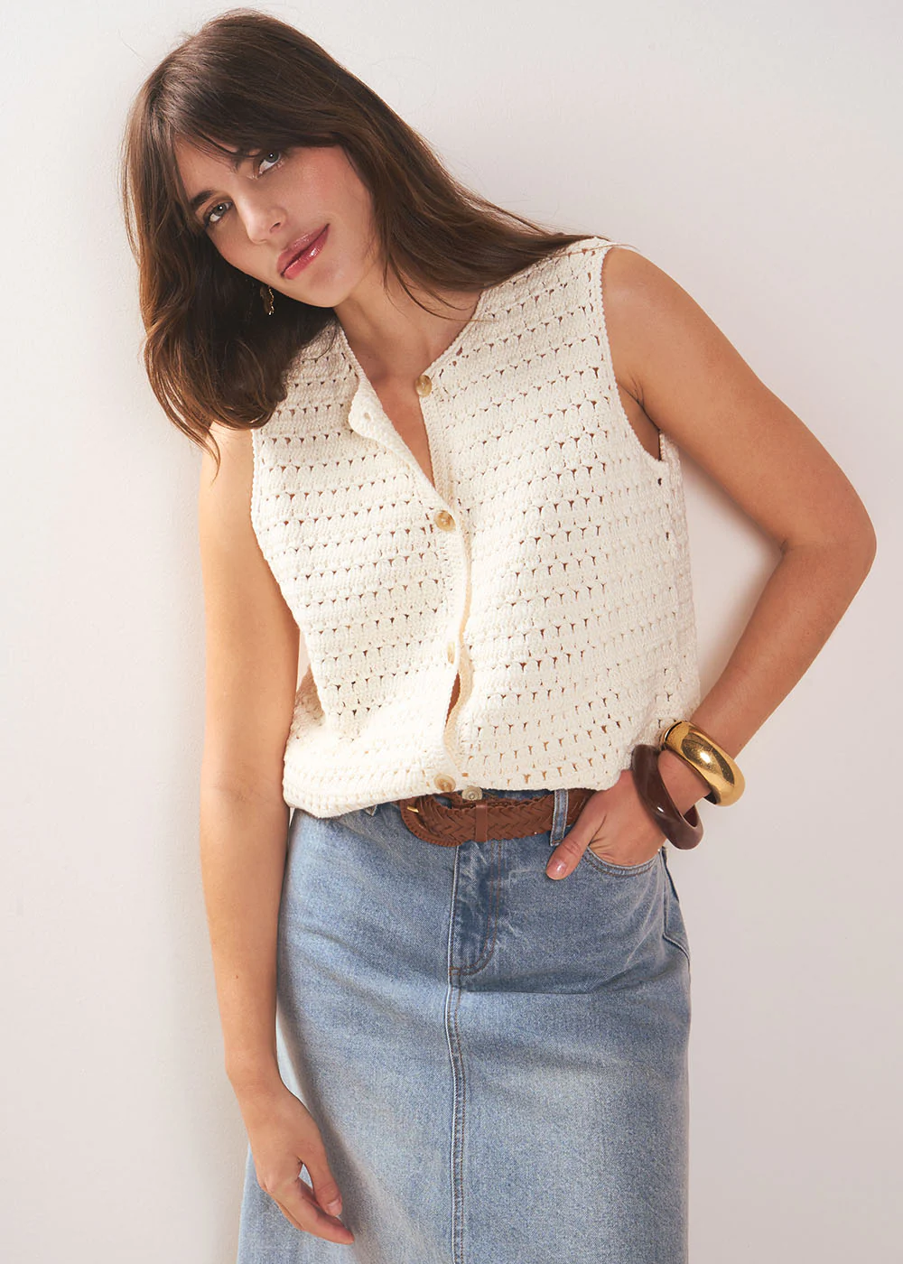 Gilet sans manches en coton - Image 5
