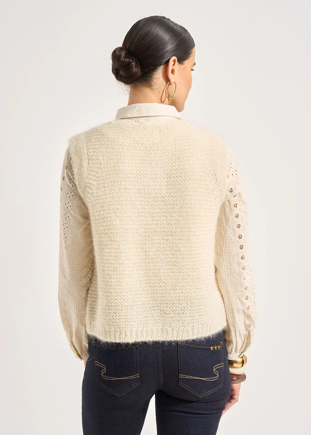 Gilet sans manches en mohair fils métallisés - Image 3