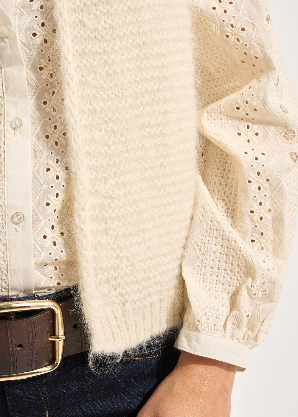 Gilet sans manches en mohair fils métallisés - Image 4