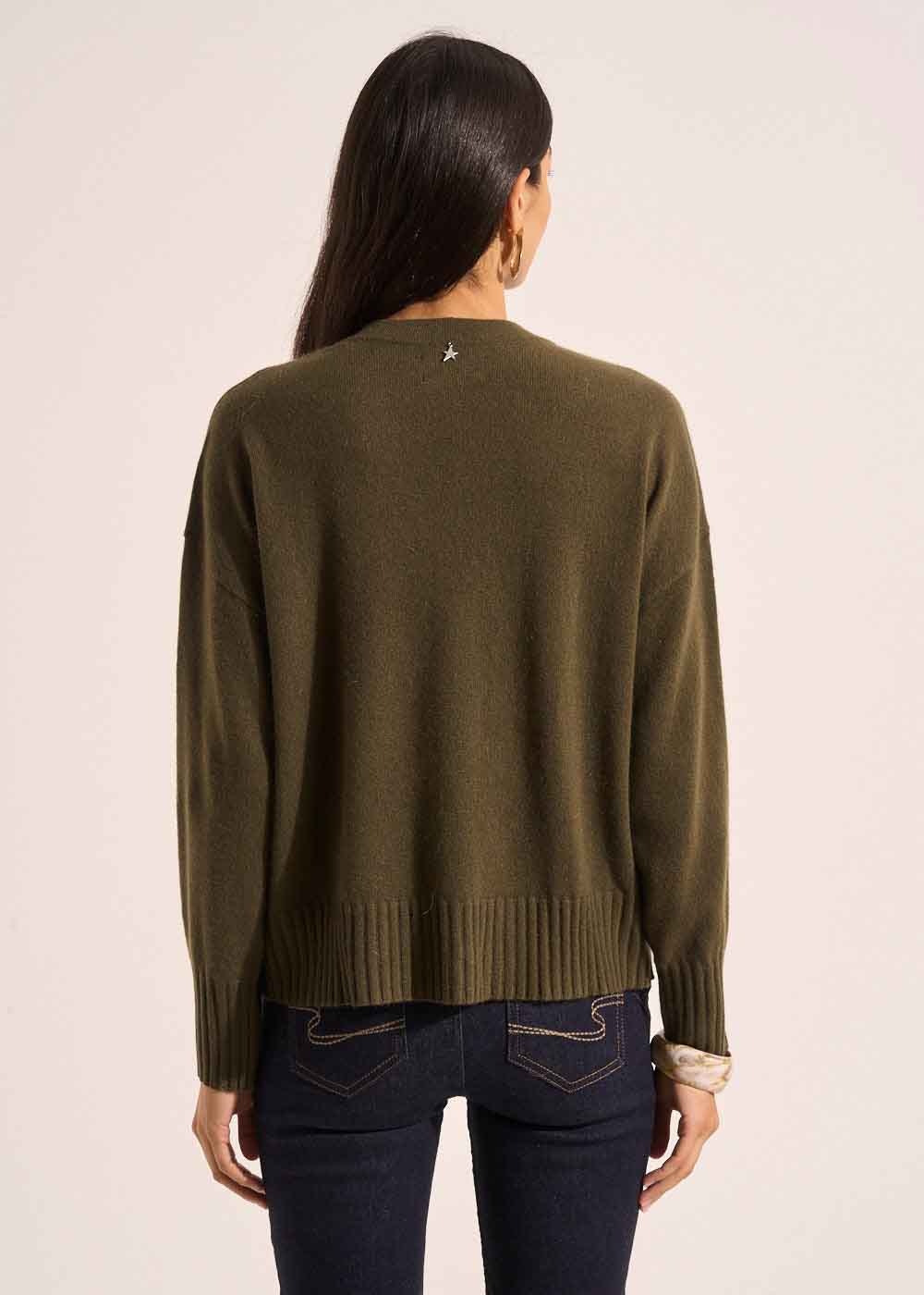 Gilet ample avec col V en cachemire - Image 3