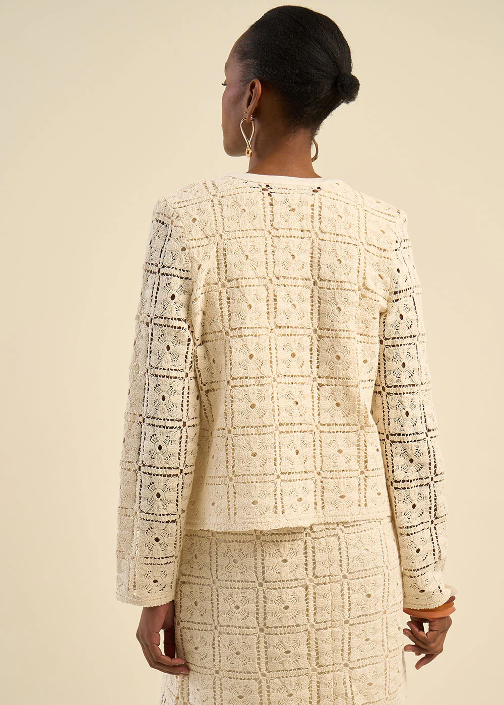 Veste manches longues en dentelle ajourée - Image 3