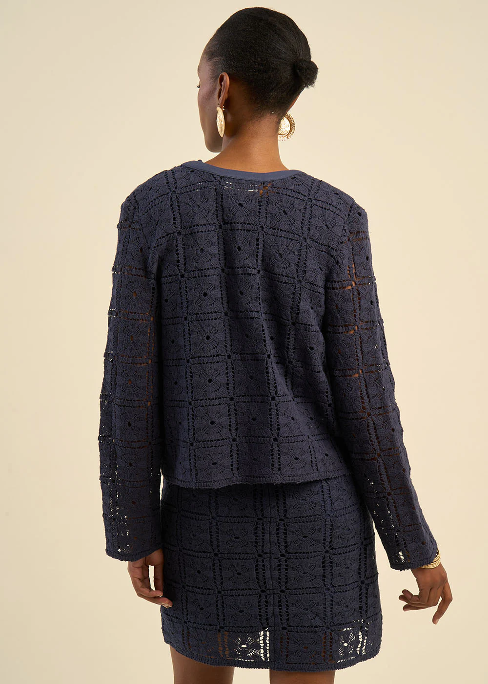 Veste manches longues en dentelle ajourée - Image 3