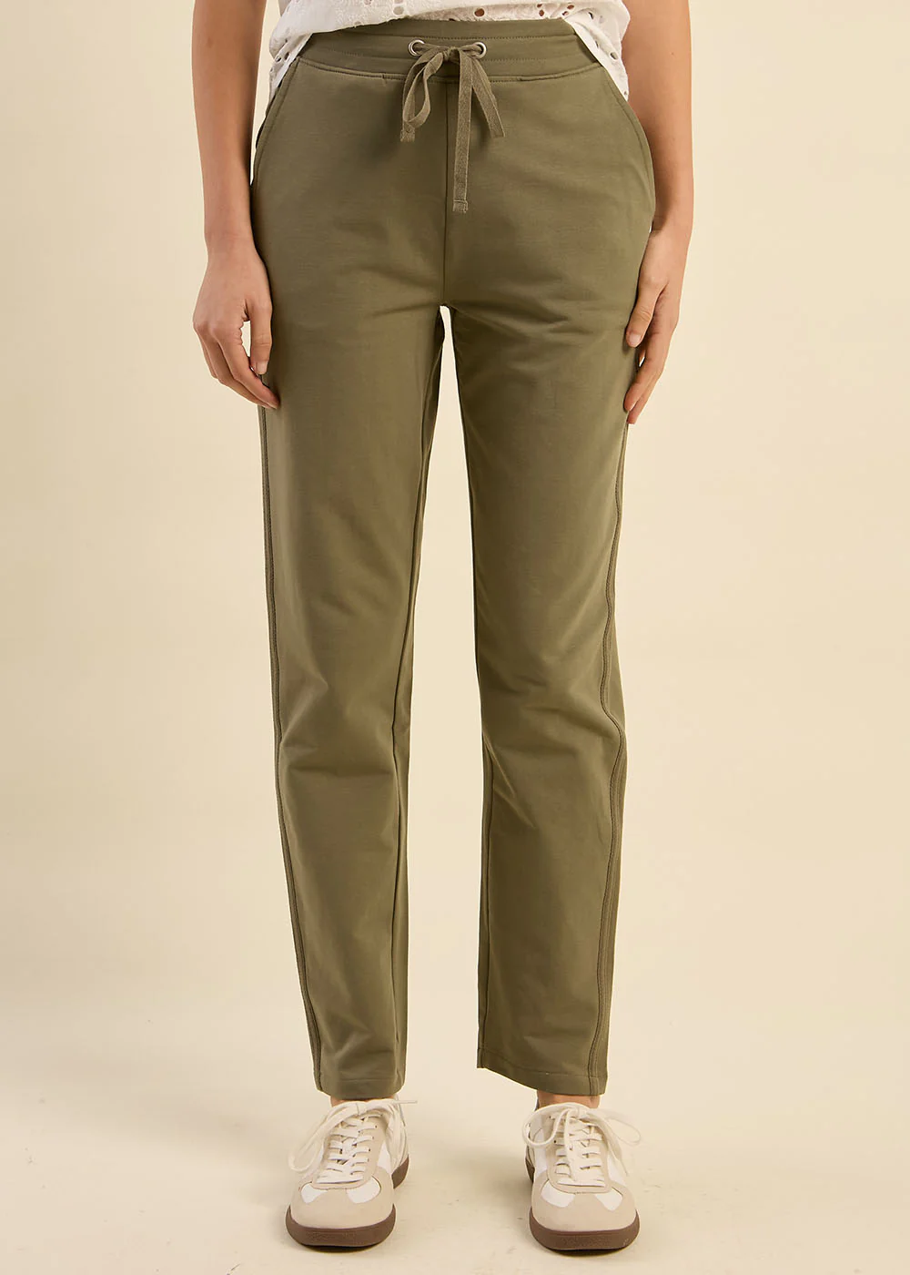 Pantalon de jogging droit avec bande lurex - Image 2