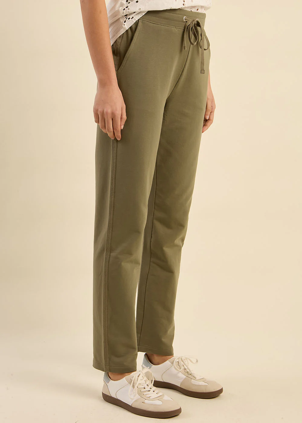 Pantalon de jogging droit avec bande lurex - Image 5