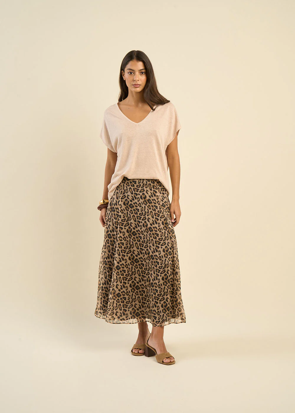 Pull sans manches col V 100% lin - Image 6
