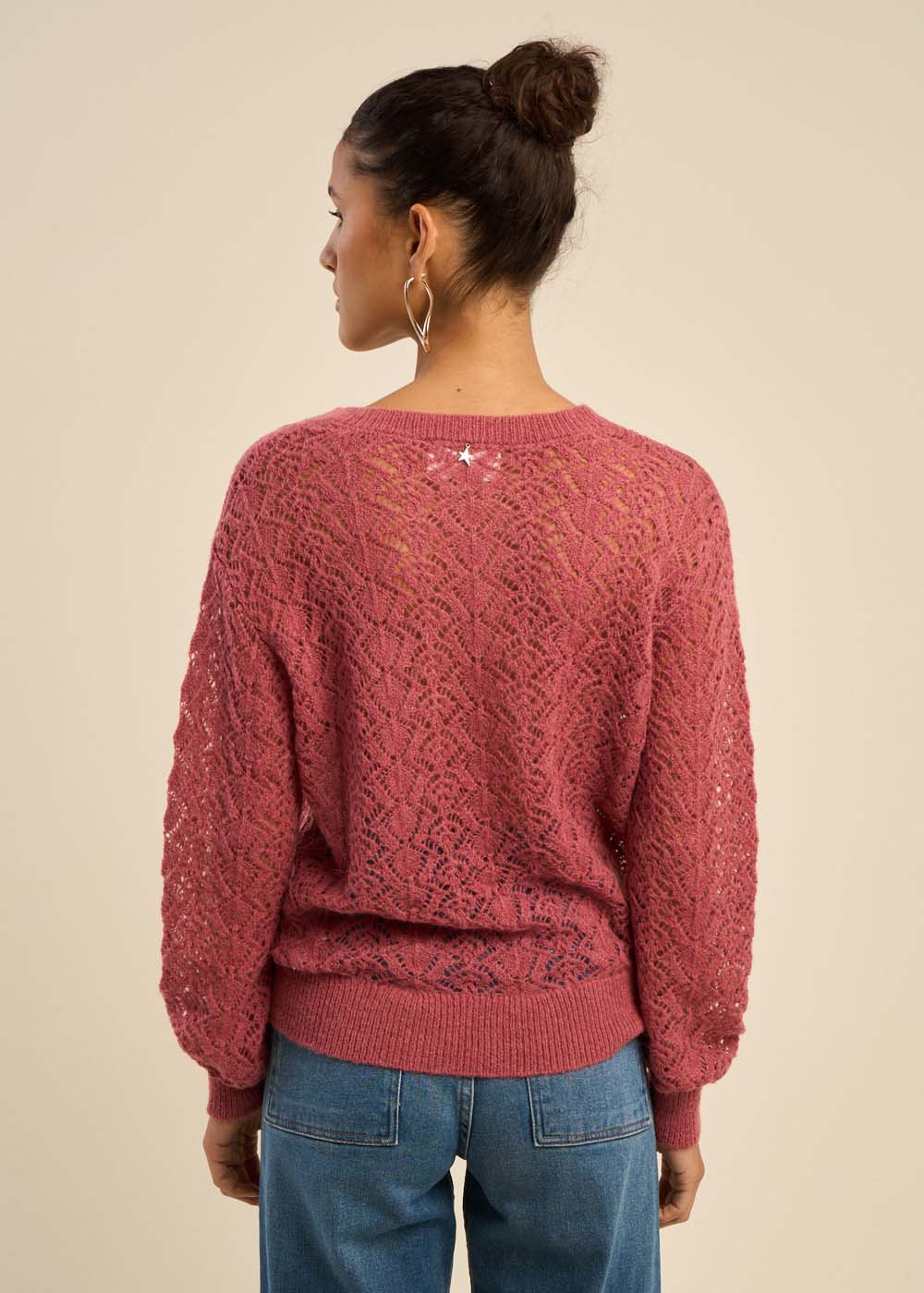 Pull droit à col tunisien et détails fantaisie - Image 3