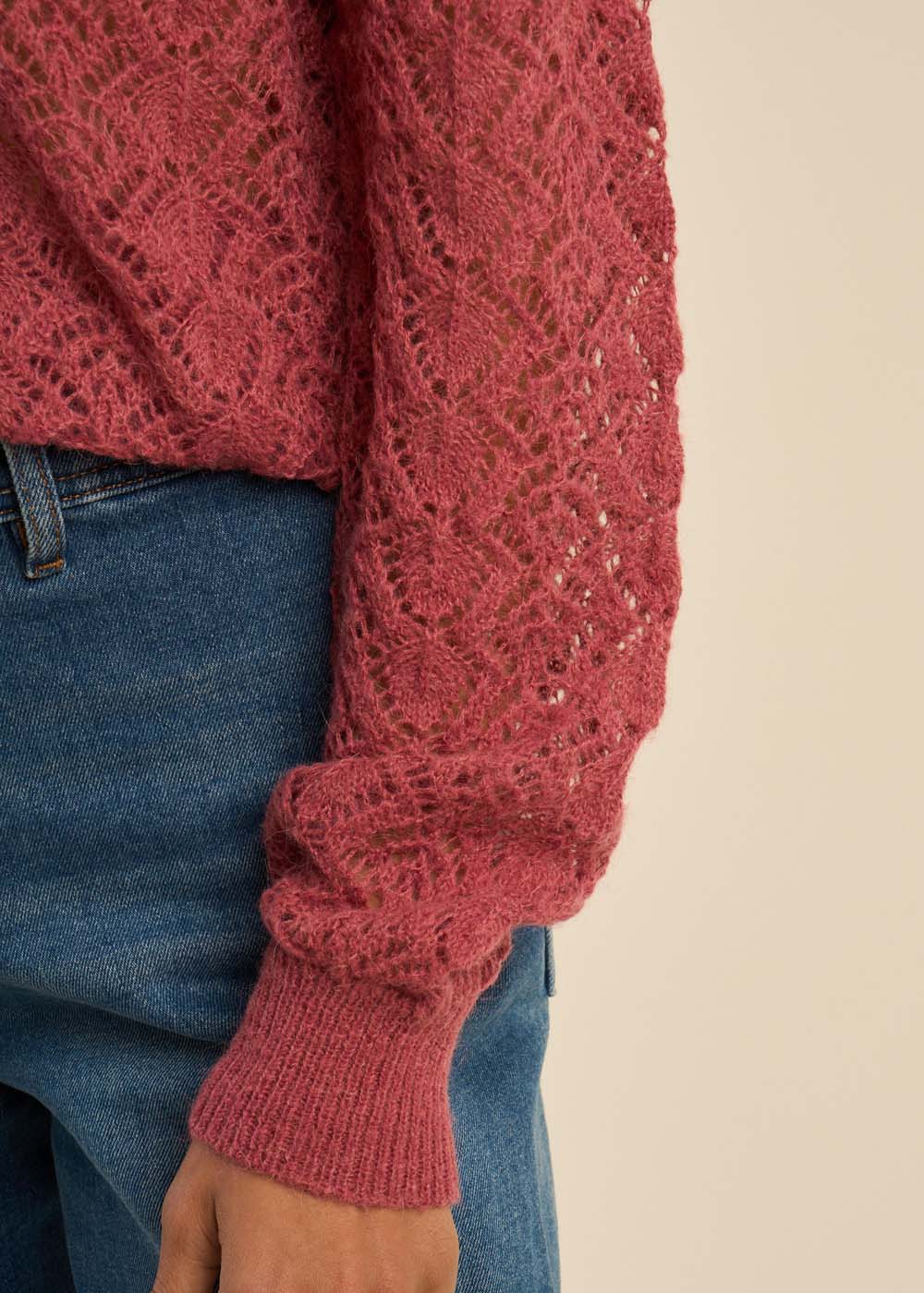 Pull droit à col tunisien et détails fantaisie - Image 4