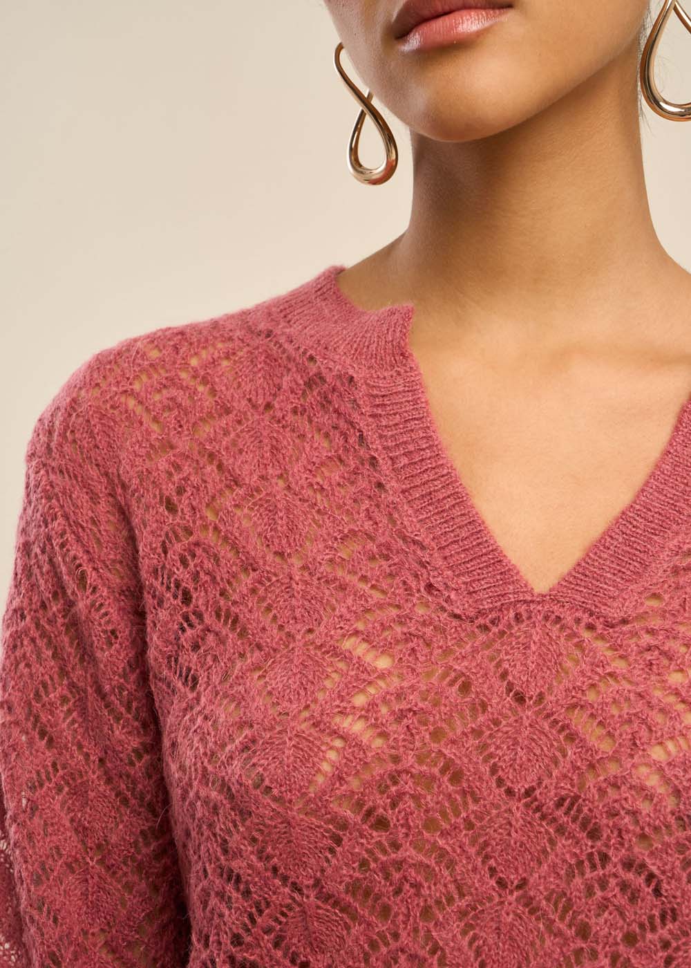 Pull droit à col tunisien et détails fantaisie - Image 6