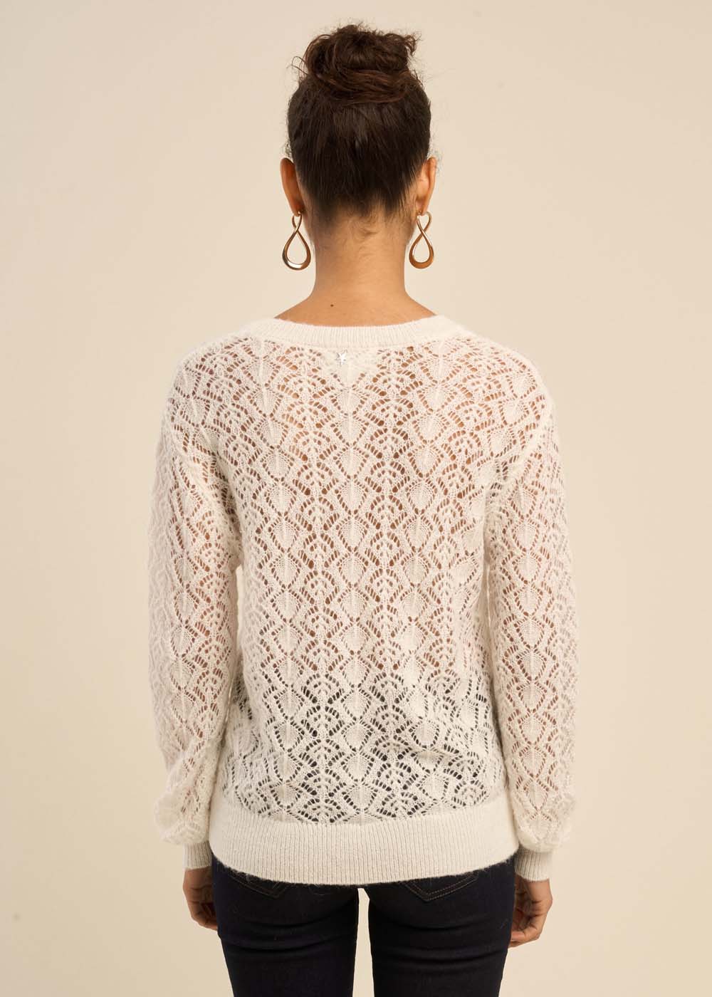 Pull droit à col tunisien et détails fantaisie - Image 3