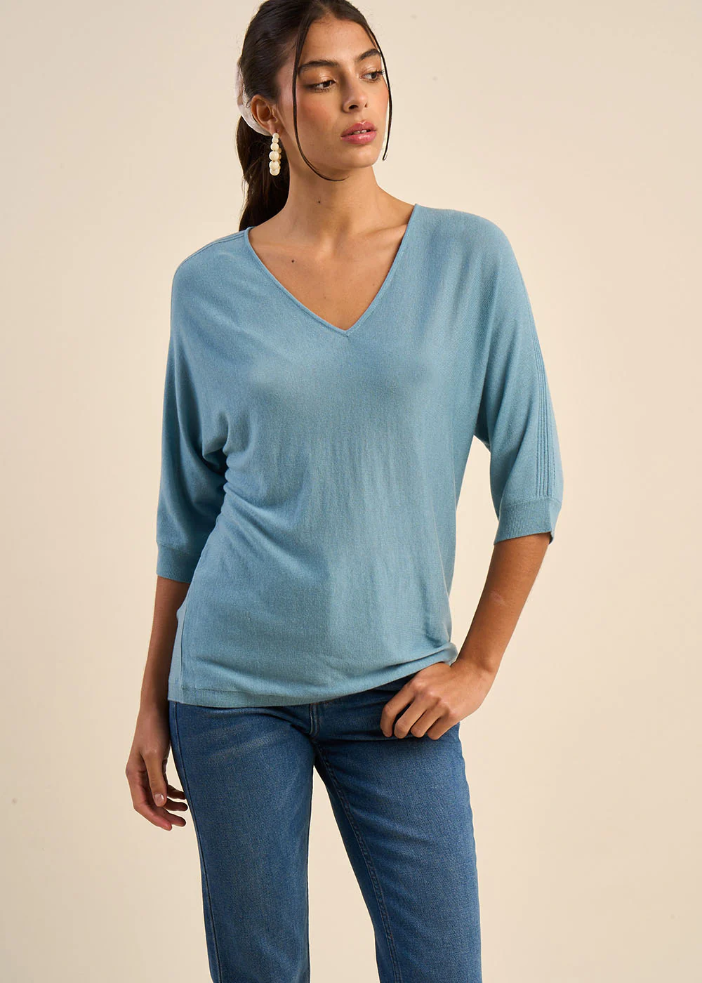 Pull oversize manches chauves souris - Image 5