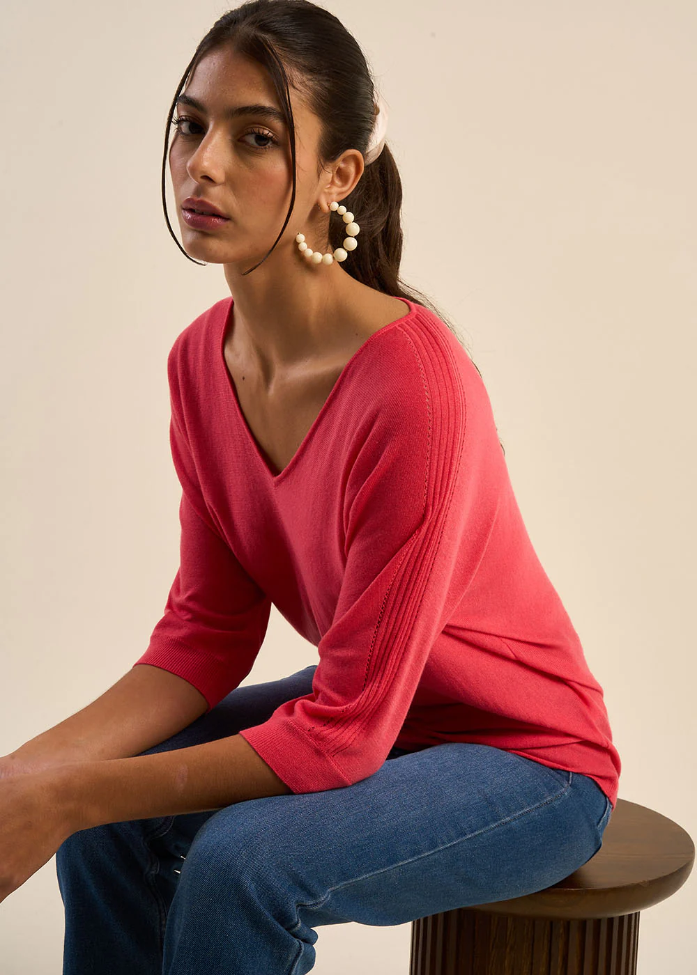 Pull oversize manches chauves souris - Image 5