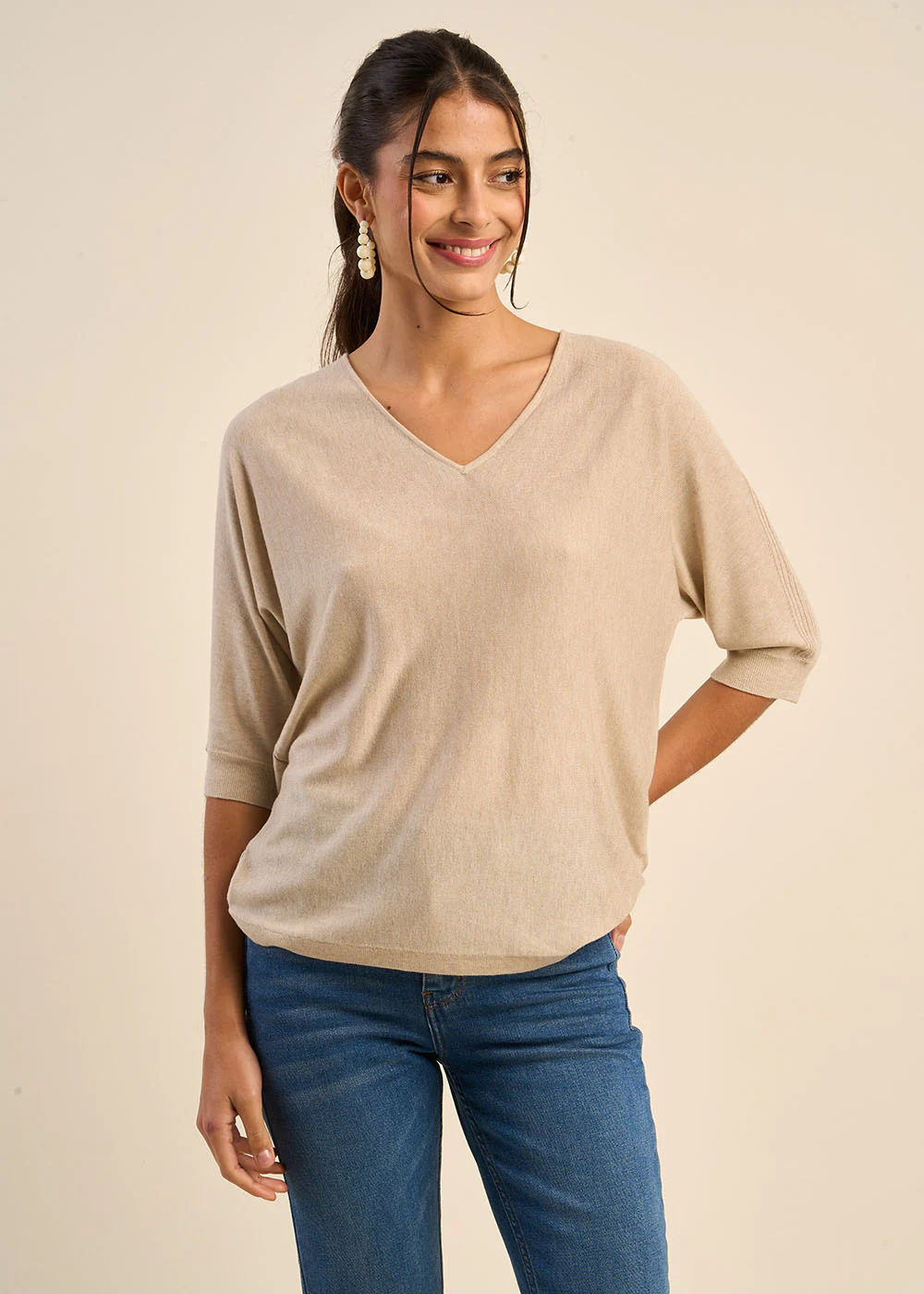 Pull oversize manches chauves souris - Image 5