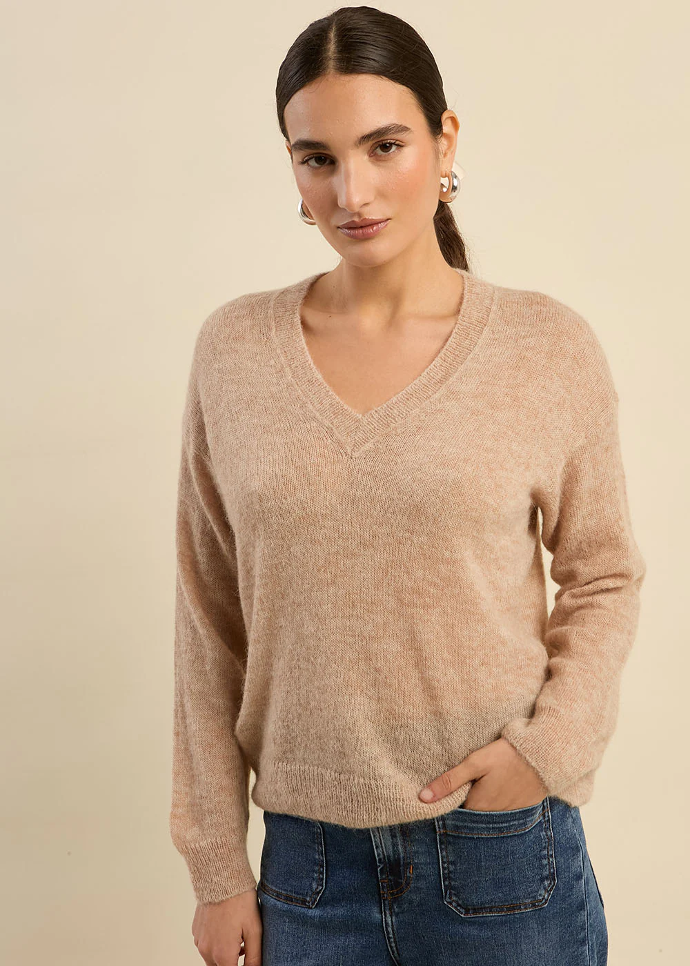 Pull à col V manches longues - Image 6