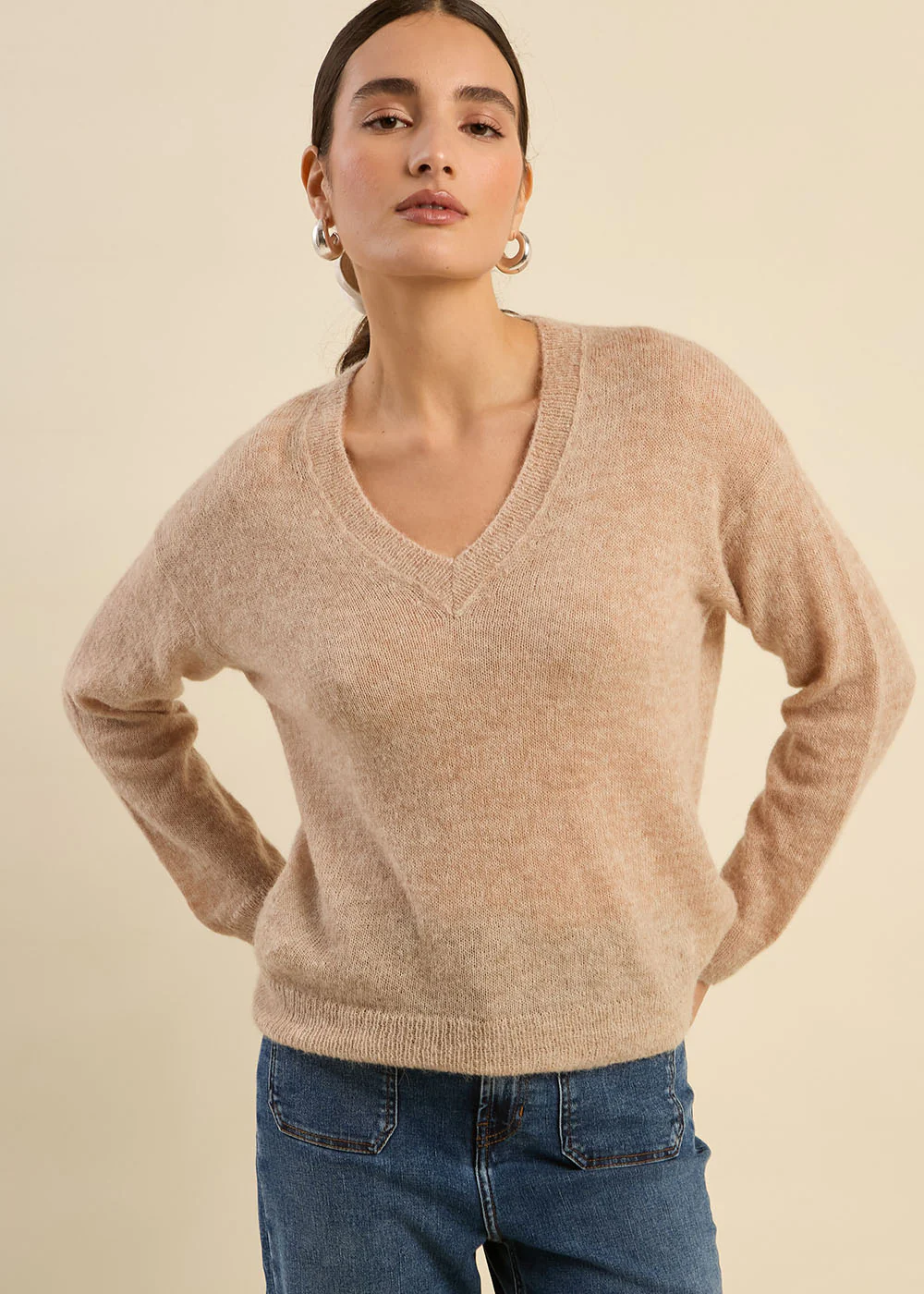 Pull à col V manches longues - Image 7
