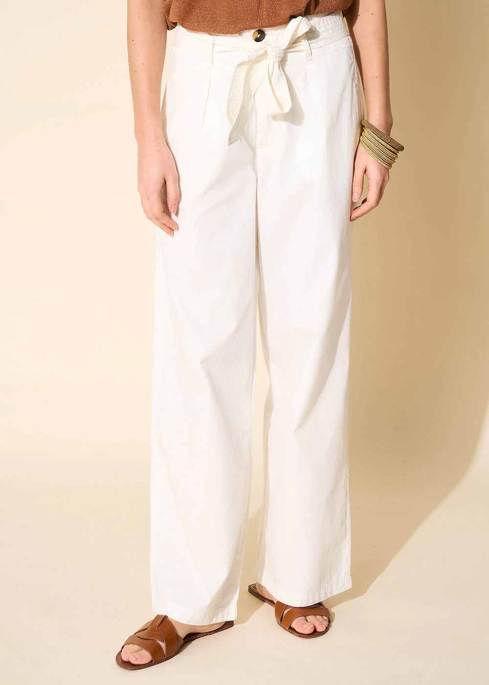 Pantalon taille haute ceinturé - Image 5