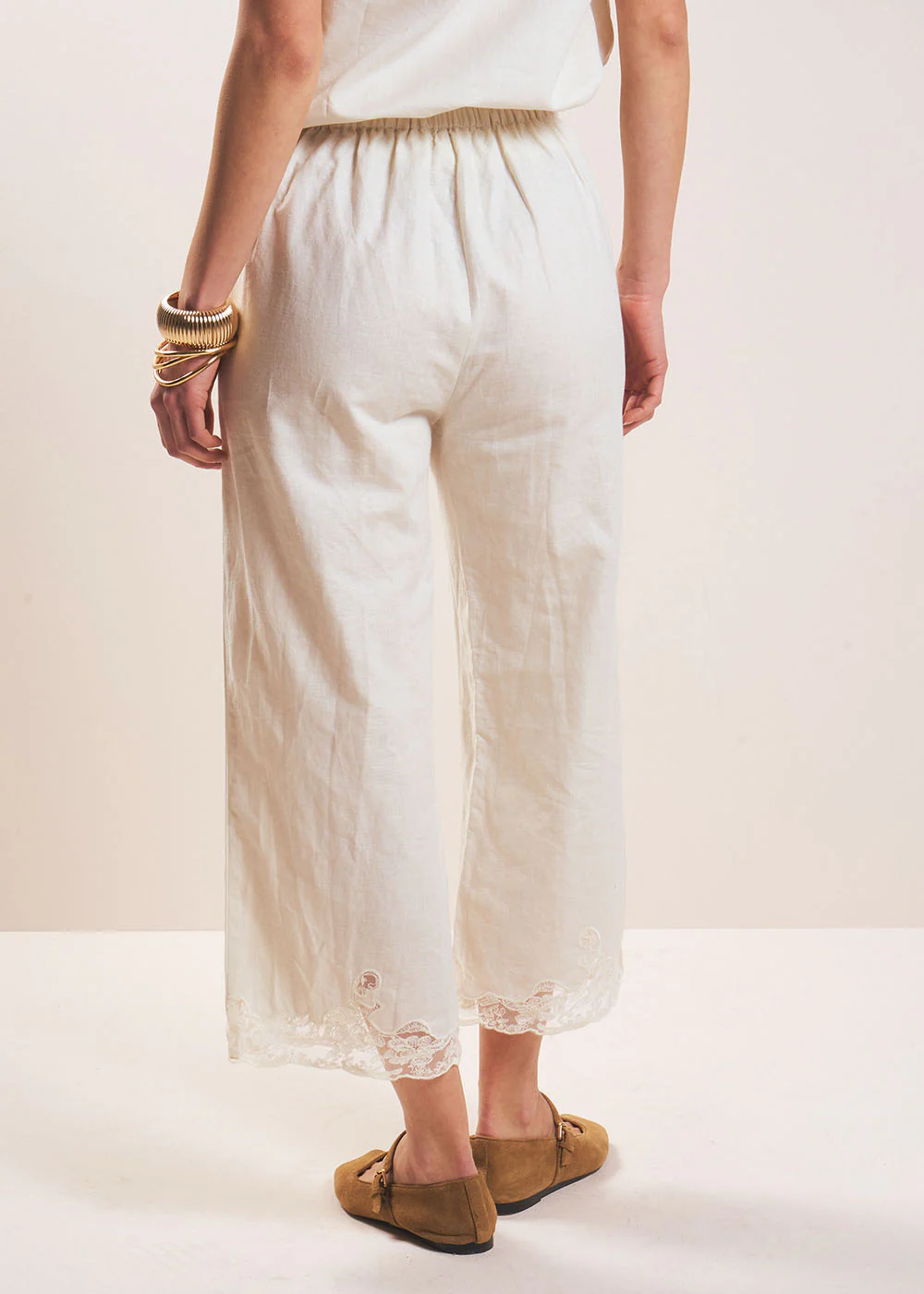 Pantalon dentelle bas de jambe - Image 3