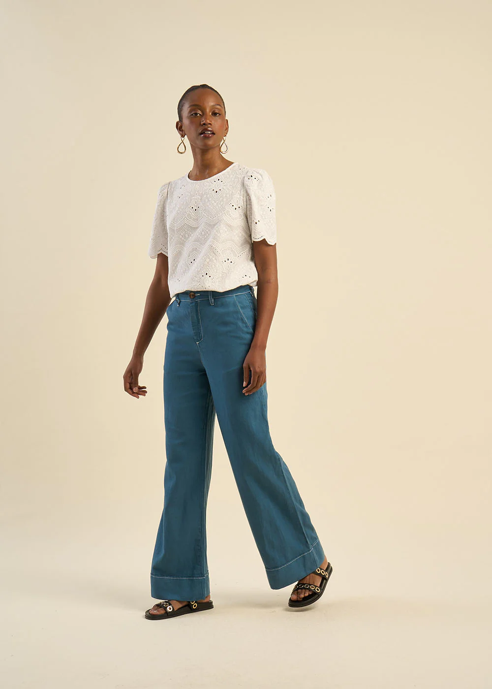 Pantalon jambe large