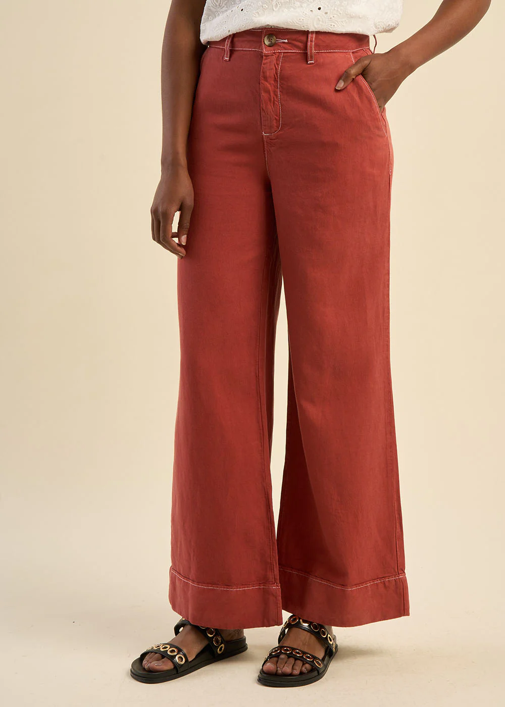 Pantalon jambe large - Image 2