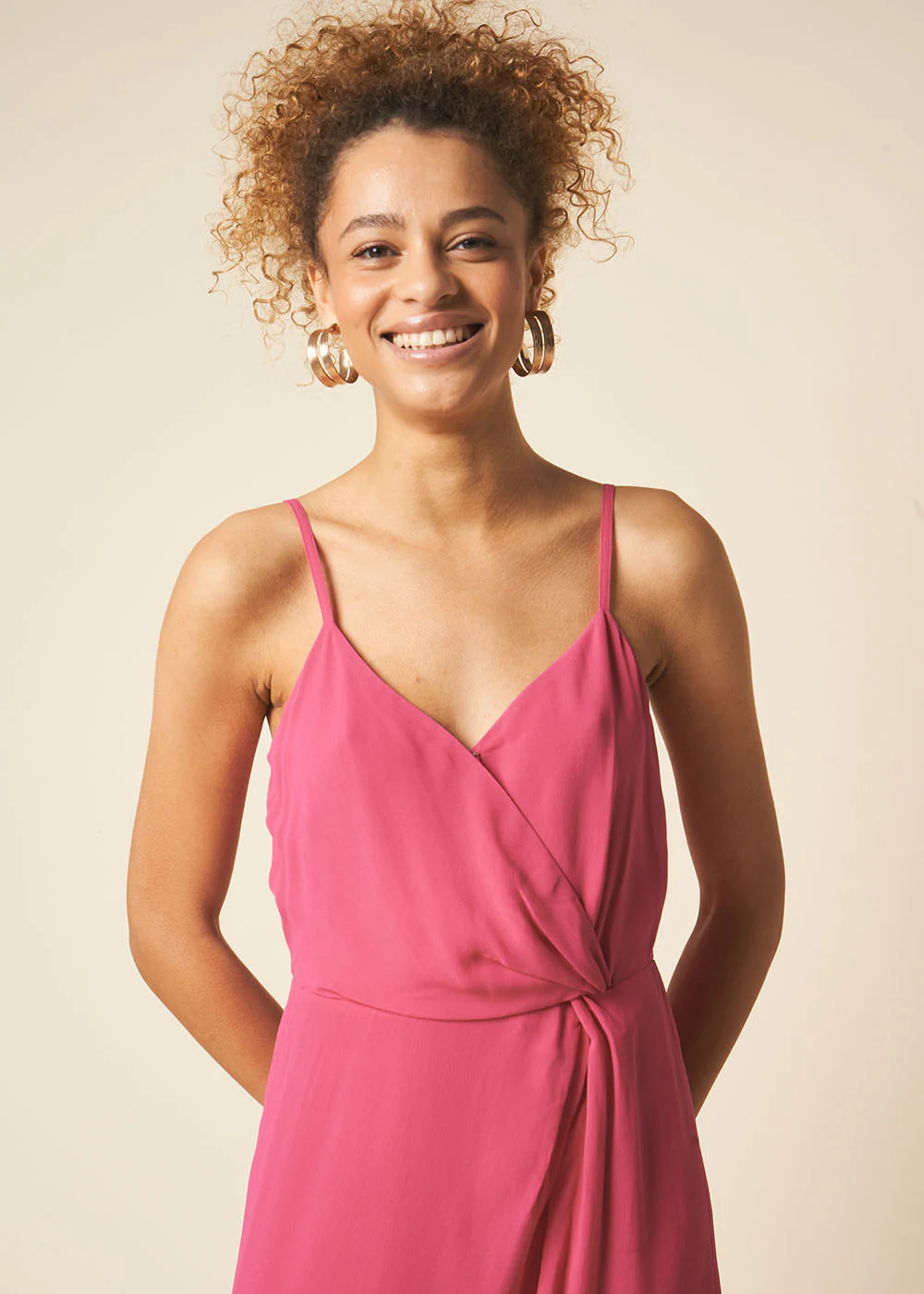 Robe midi décolleté cache coeur - Image 3