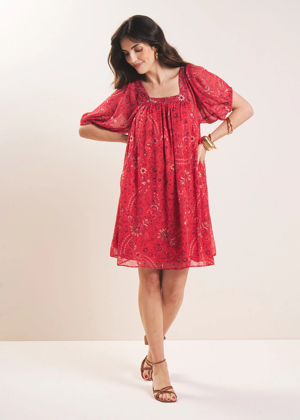 Robe imprimée courte