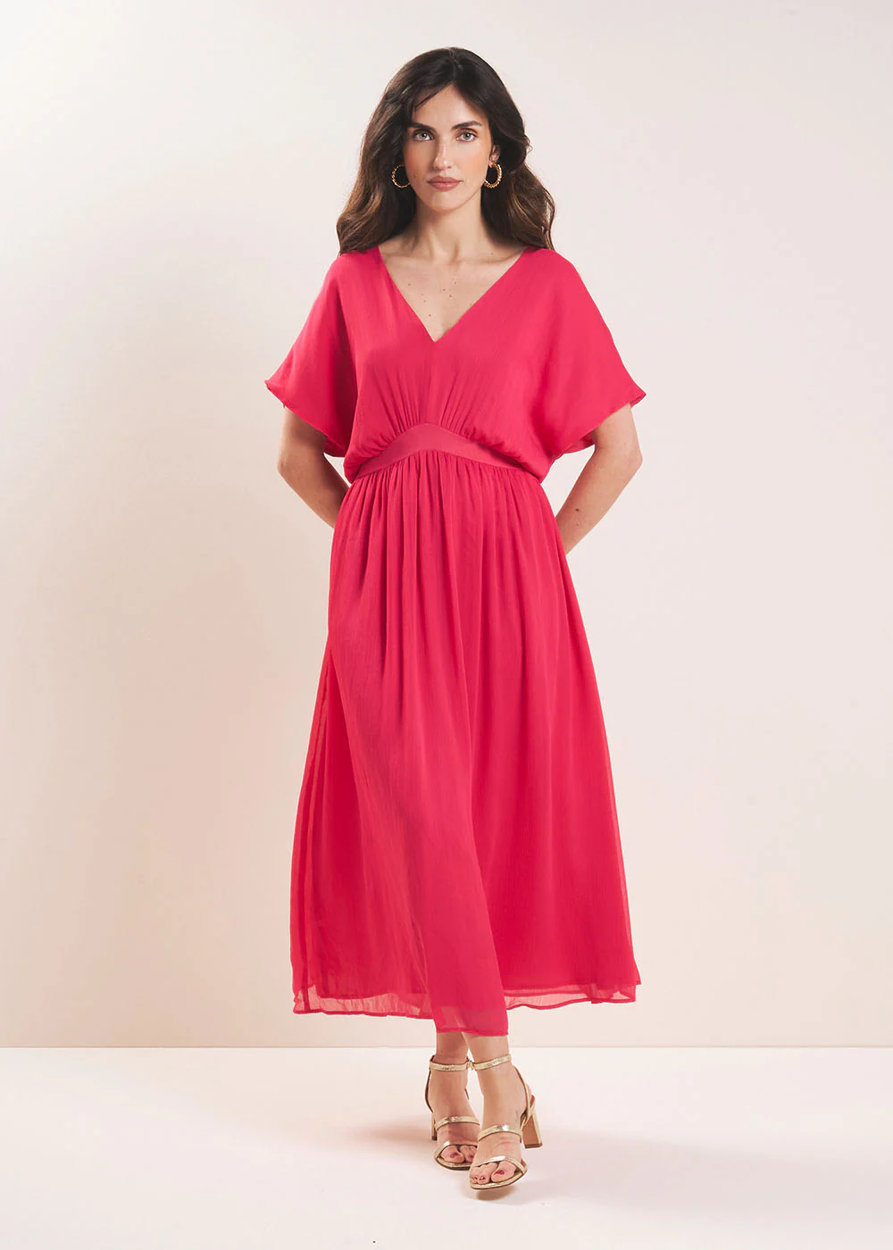 Robe longue col V