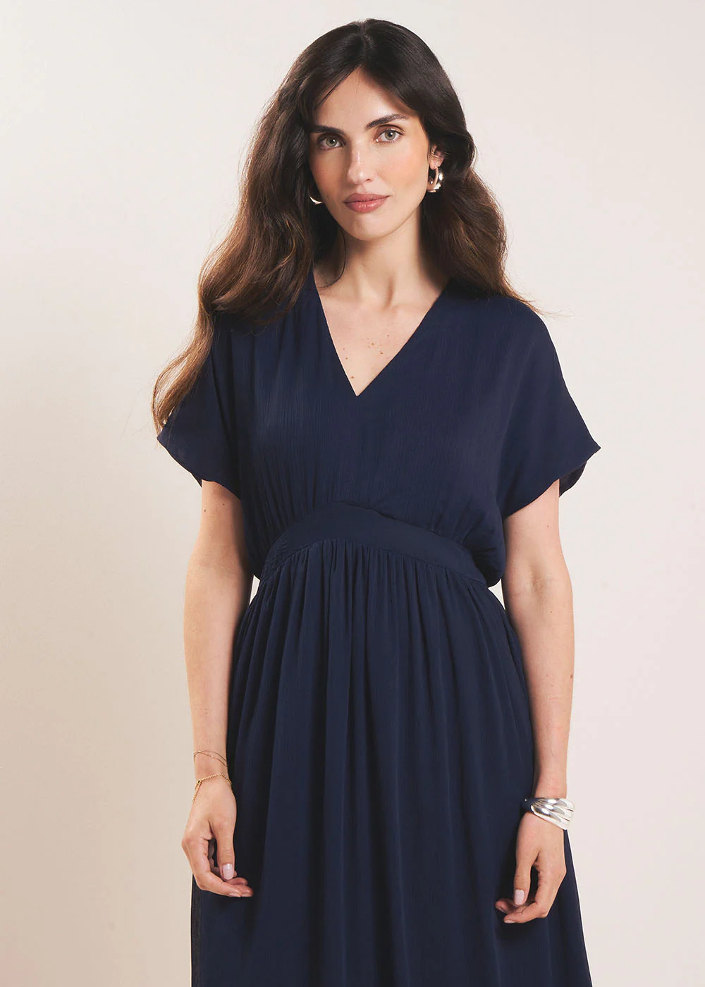 Robe longue col V - Image 2