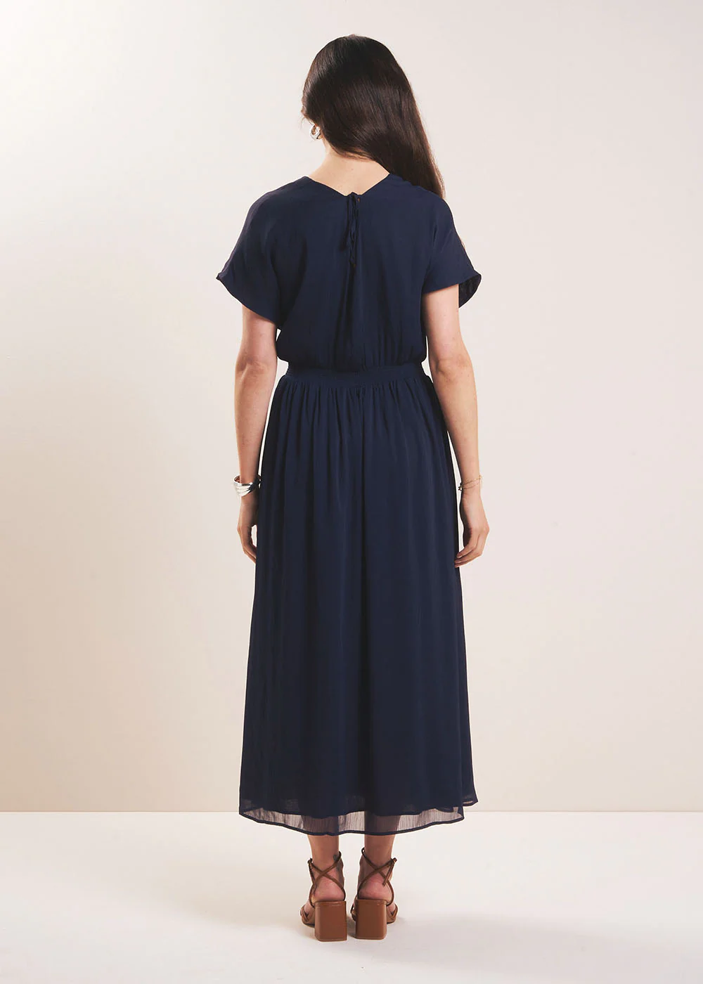 Robe longue col V - Image 3