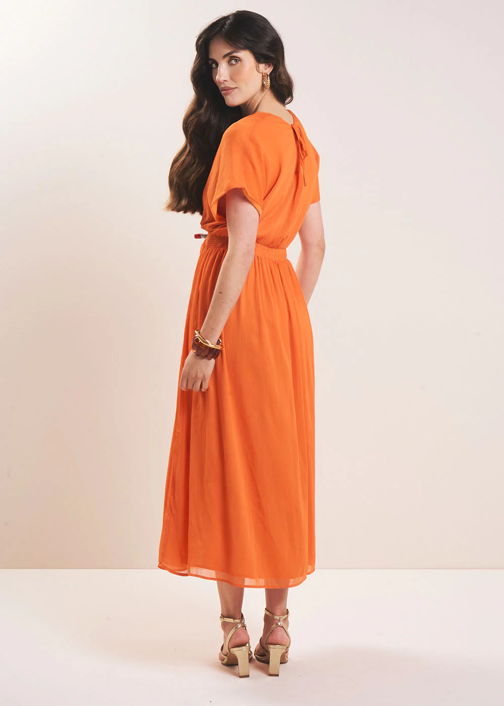 Robe longue col V - Image 3