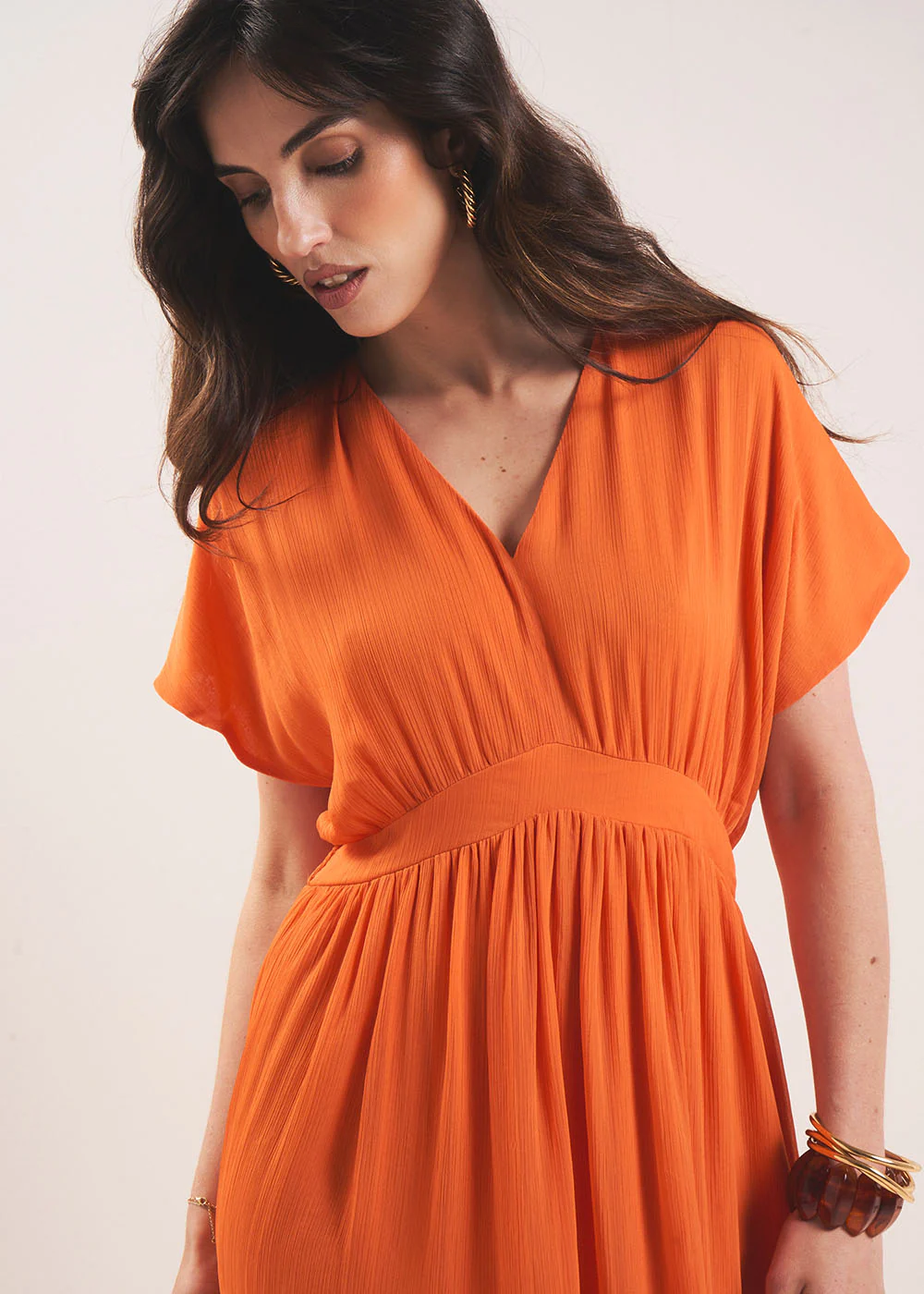Robe longue col V - Image 4