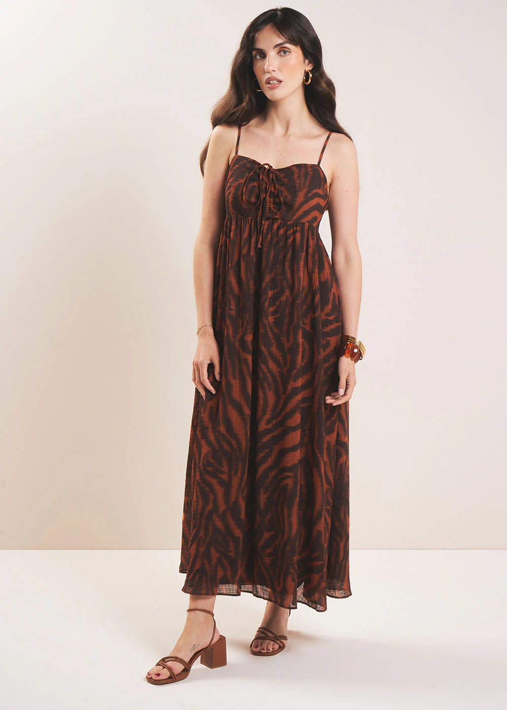 Robe longue imprimée