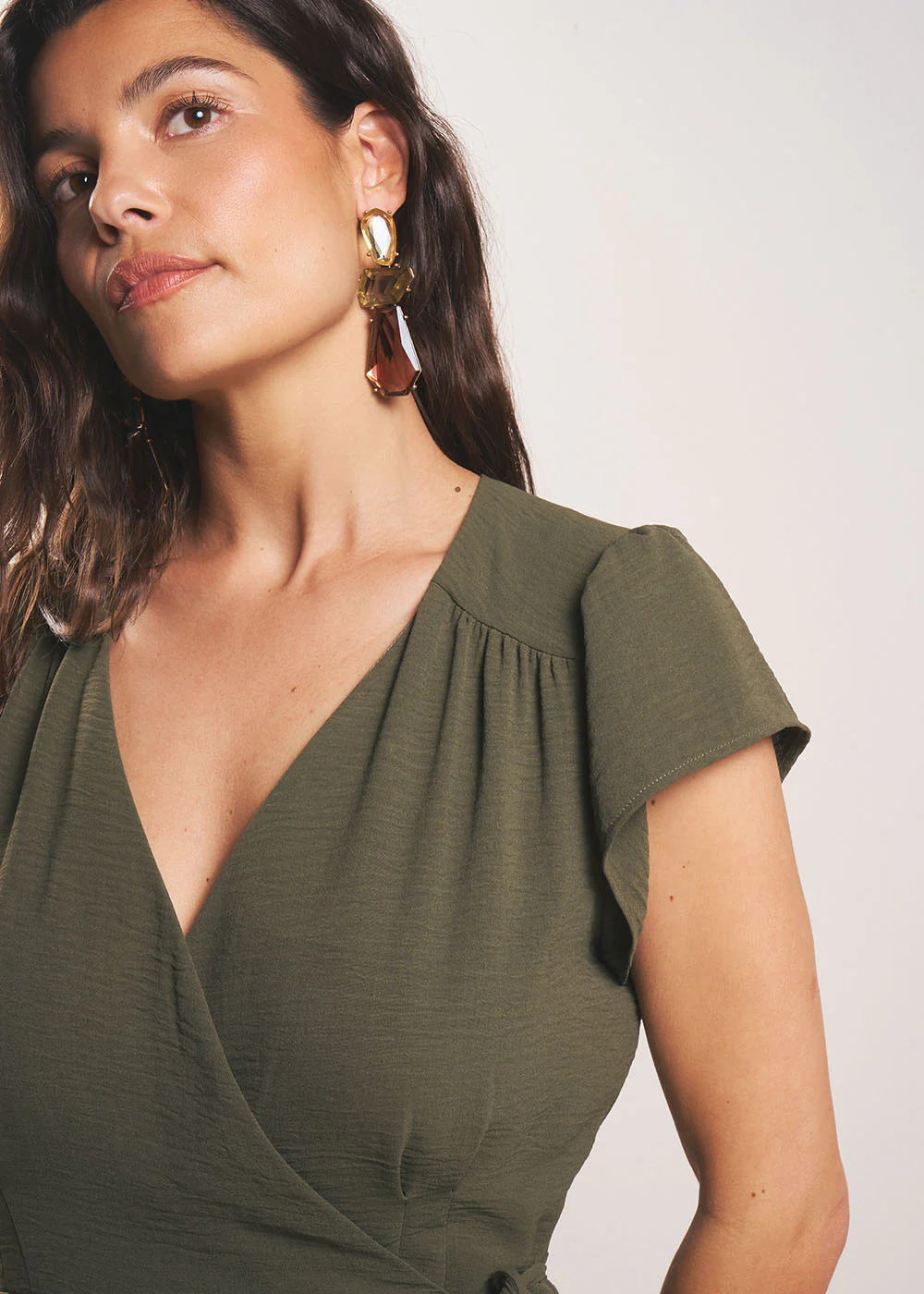 Robe longue portefeuille fluide - Image 4
