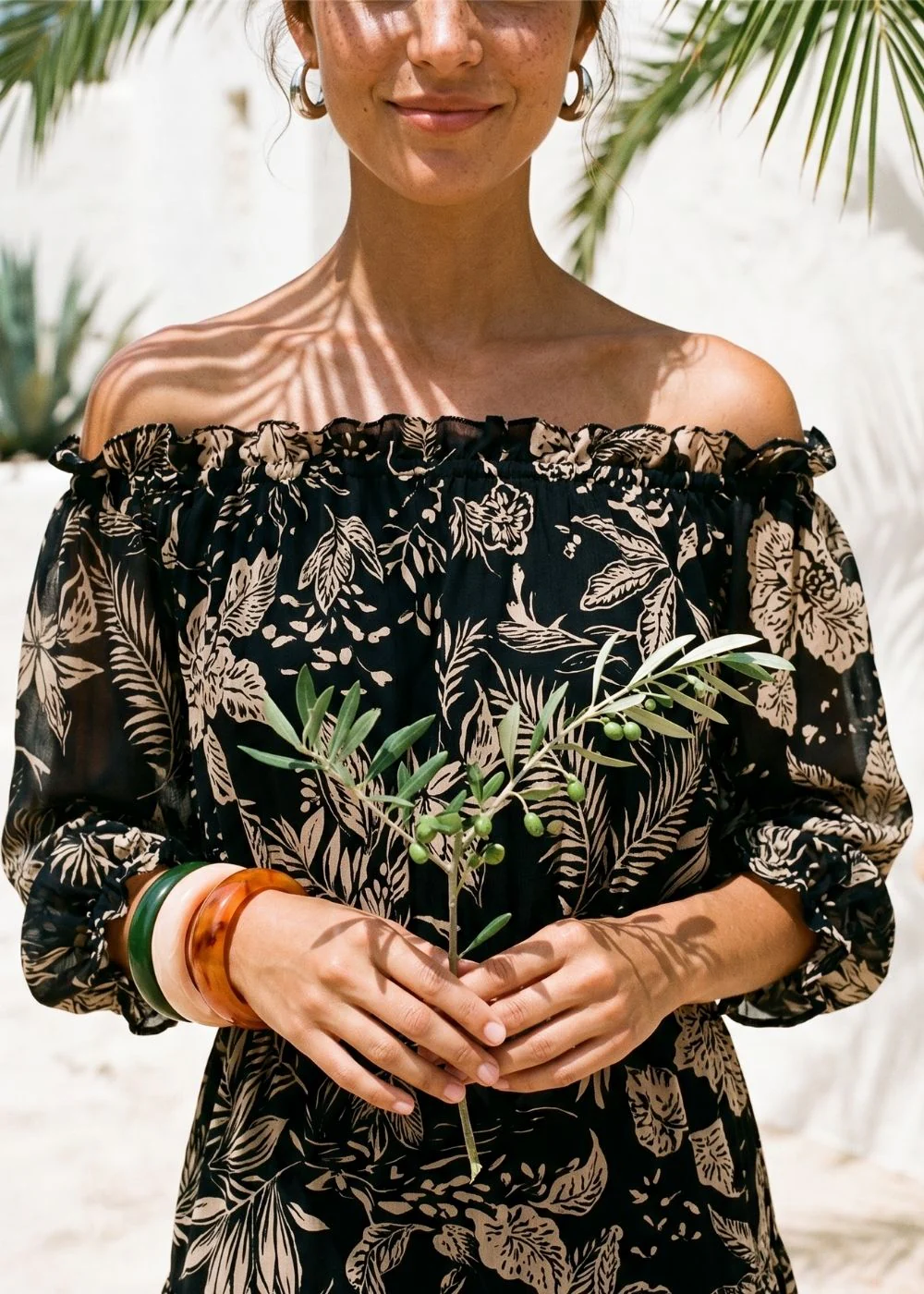 Robe longue imprimée en coton - Image 3