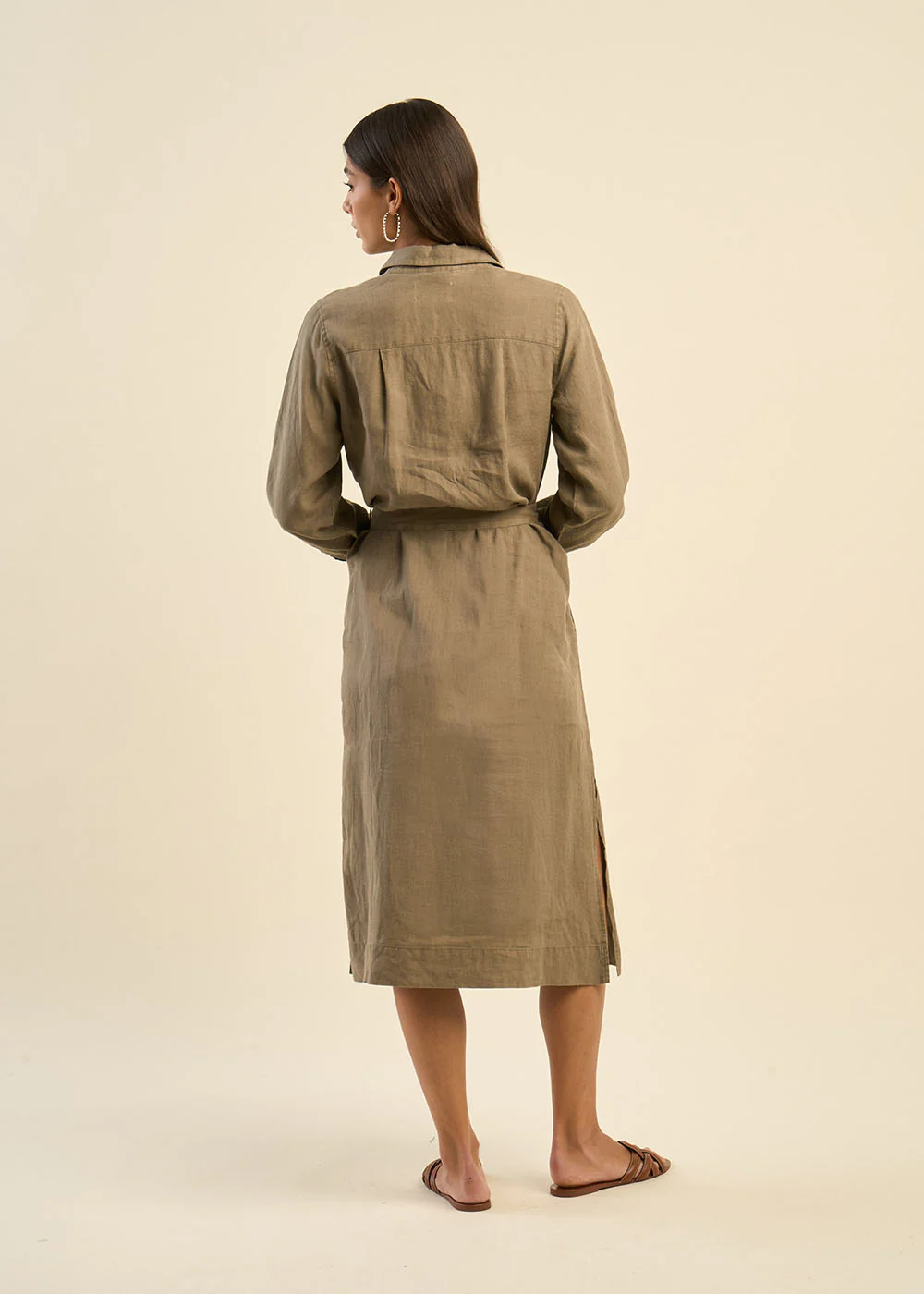 Robe chemise ceinturée à manches ajustables - Image 3