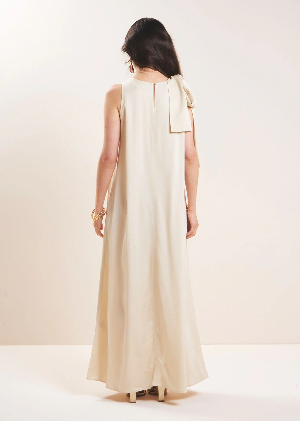 Robe longue satinée - Image 3