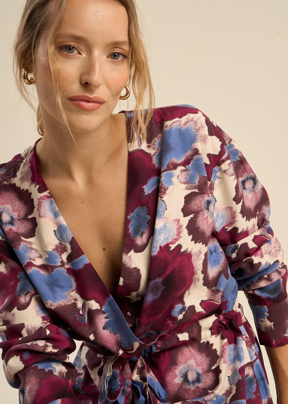 Robe imprimée à col V - Image 4