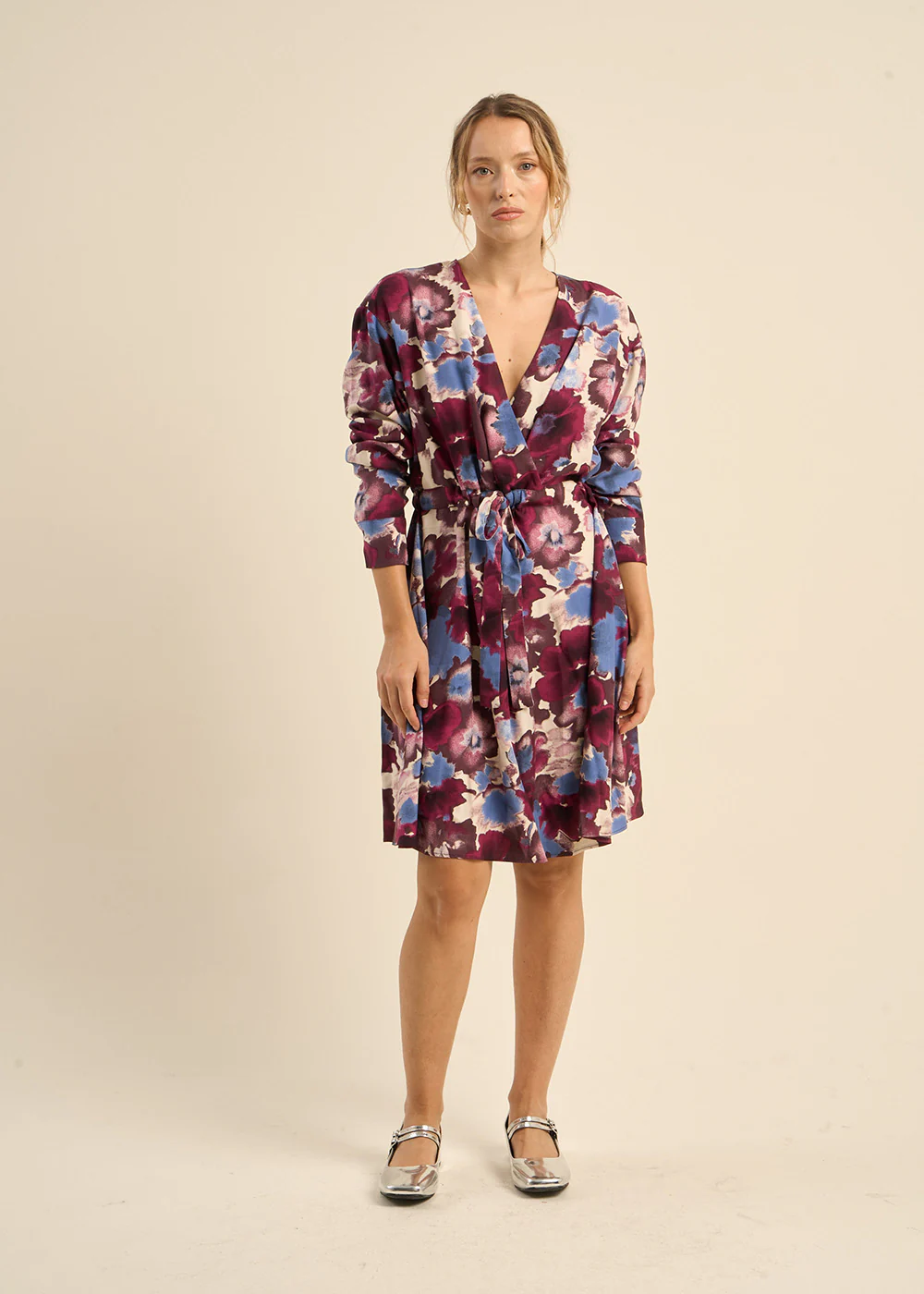 Robe imprimée à col V - Image 5