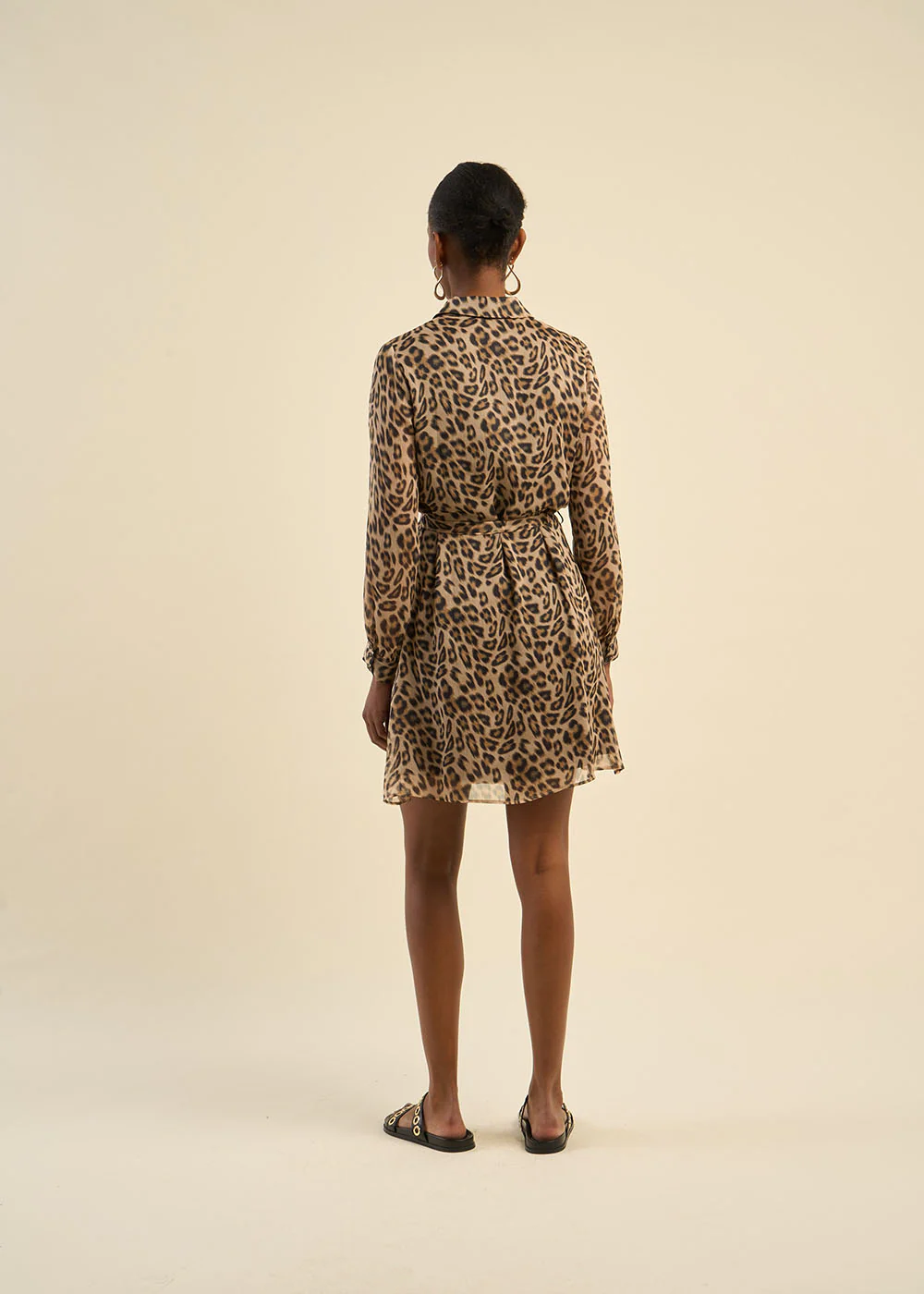 Robe chemise imprimé léopard - Image 3