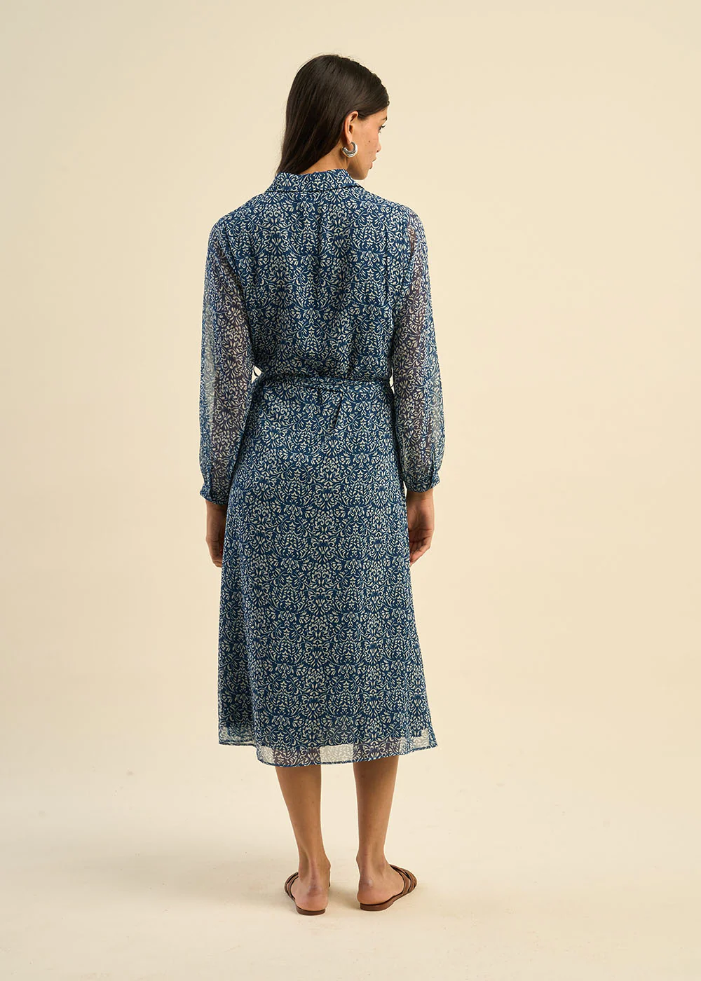 Robe chemise imprimée et longue - Image 3