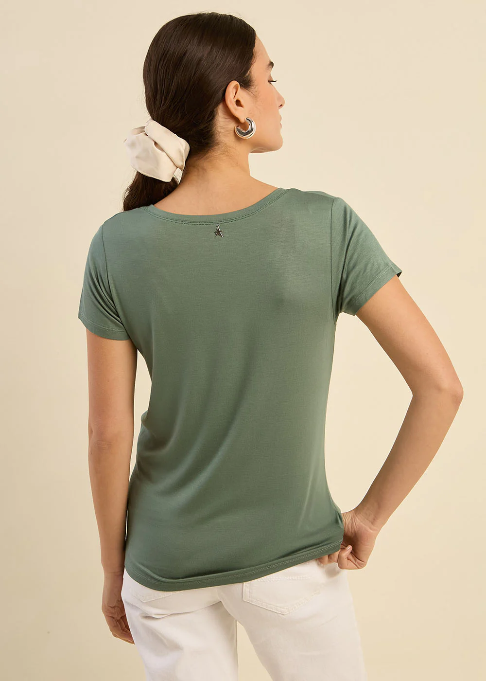 Tee-shirt col V - Image 3