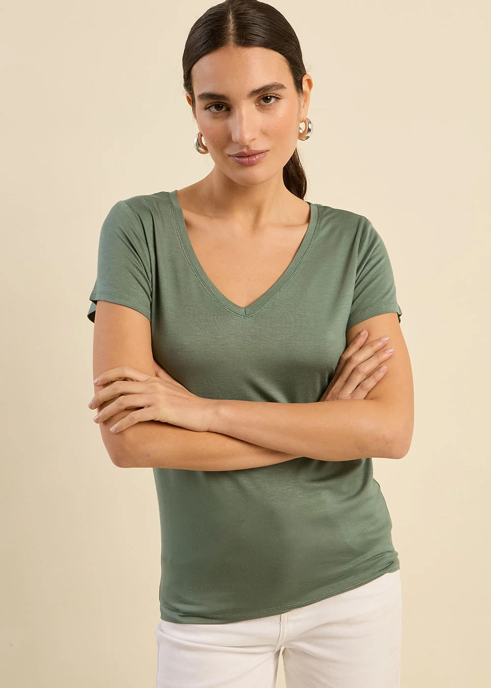 Tee-shirt col V - Image 5