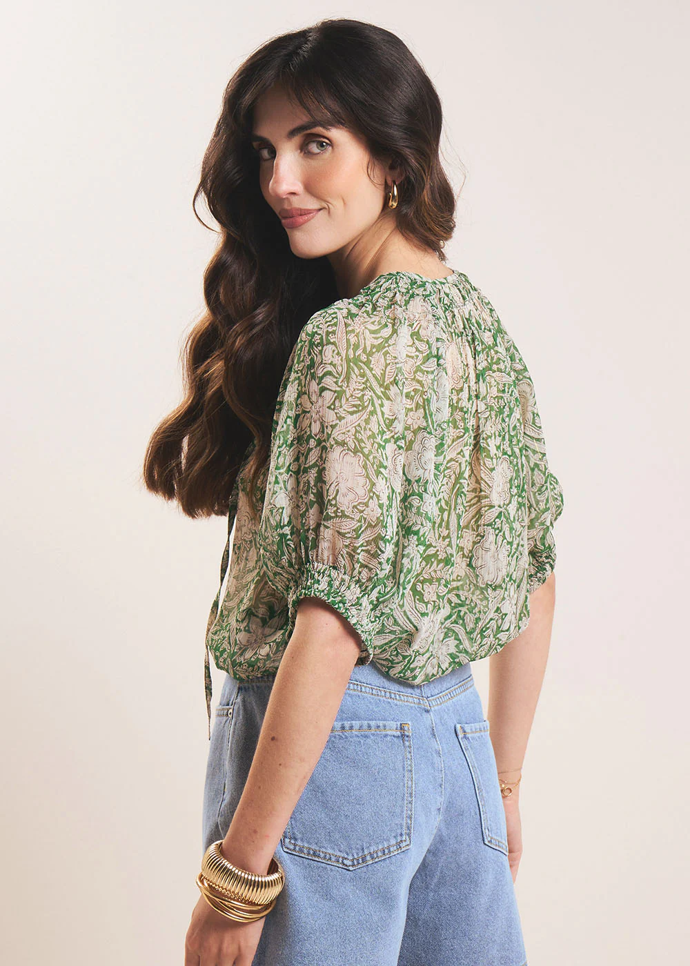 Blouse imprimée smockée - Image 3