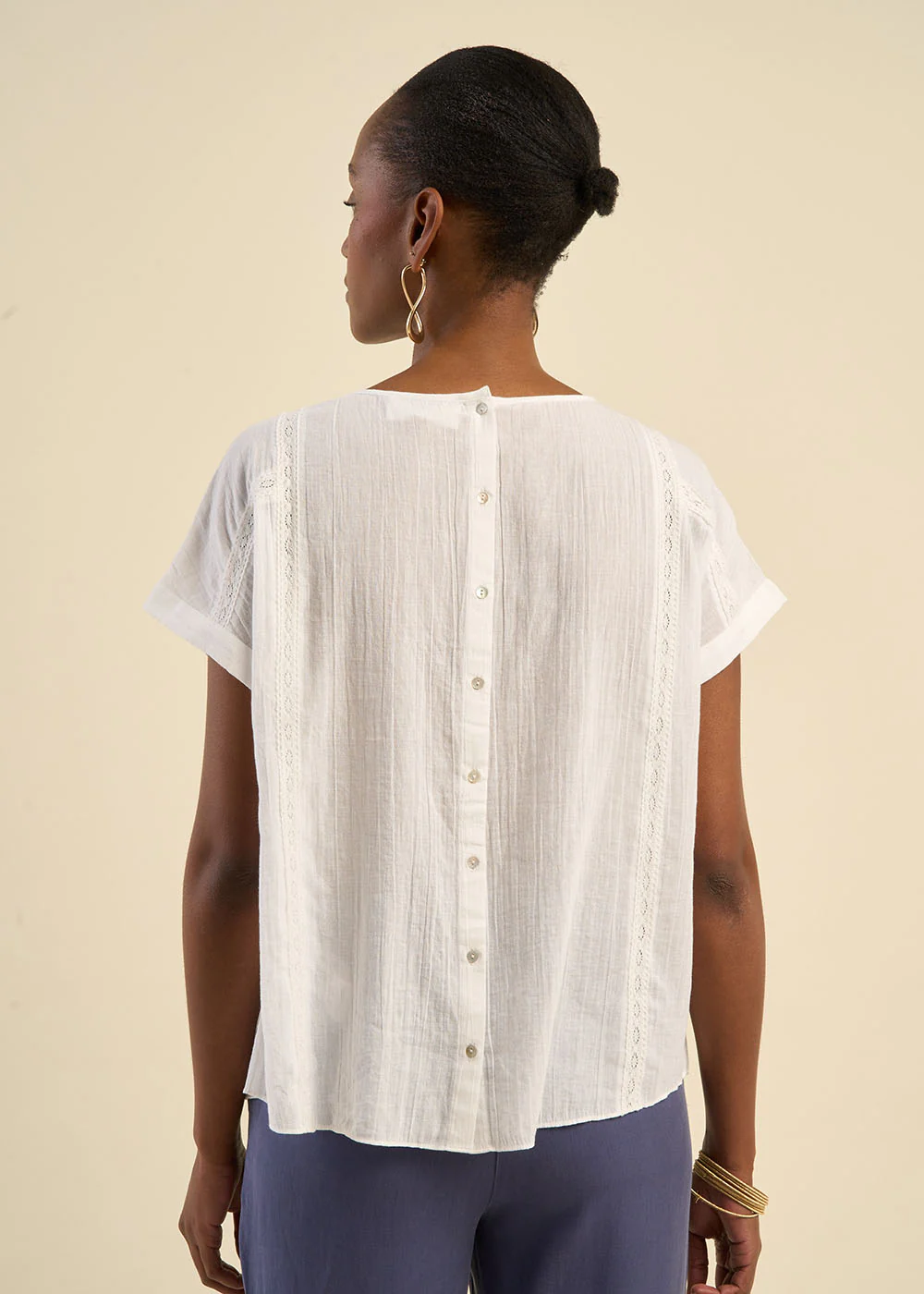 Top brodé en gaze de coton - Image 3