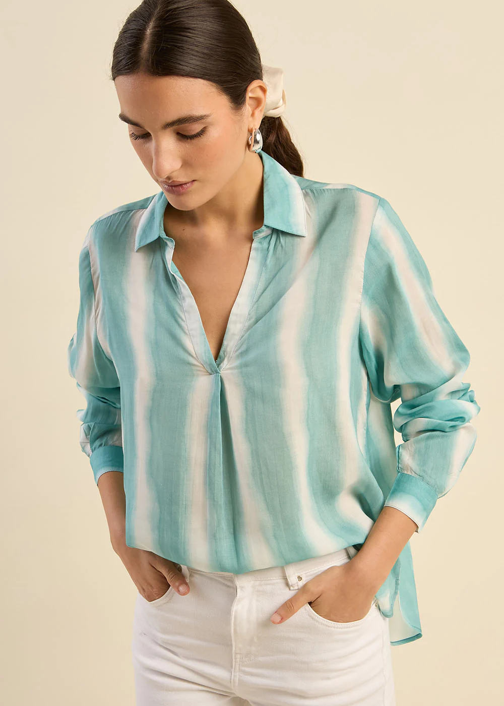 Top fluide à rayures tie and dye - Image 6