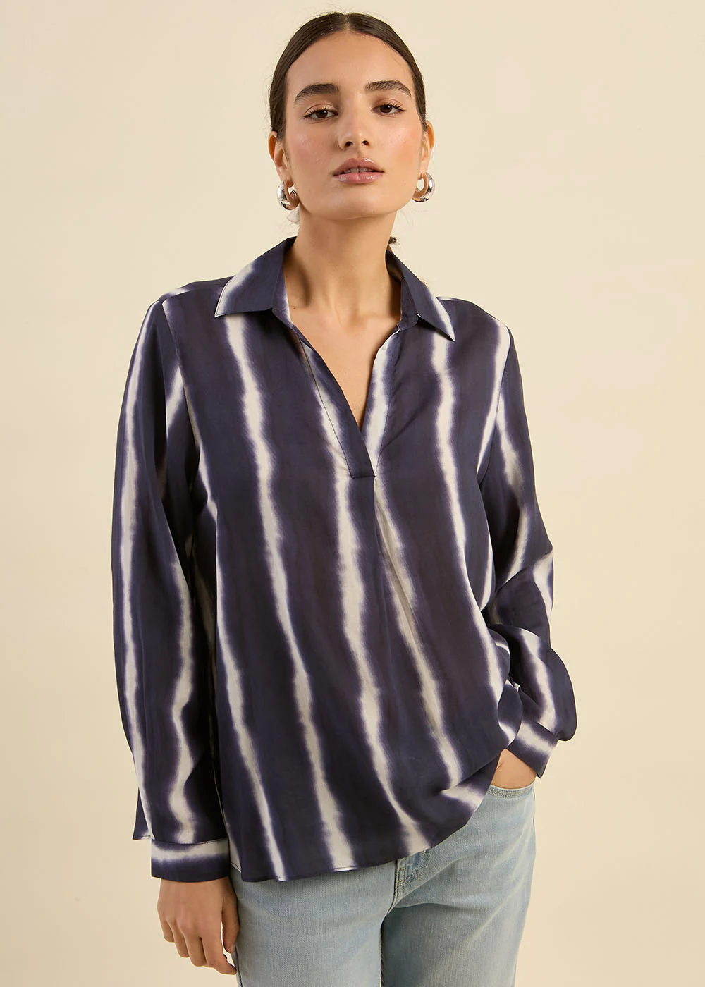 Top fluide à rayures tie and dye - Image 5