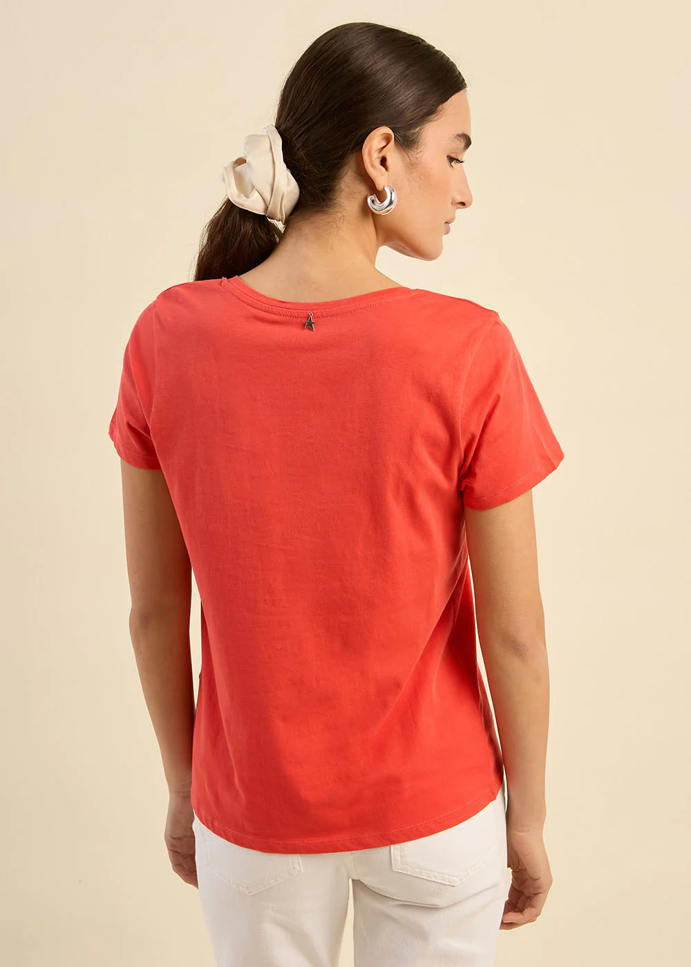 Tee-shirt col V en coton - Image 3